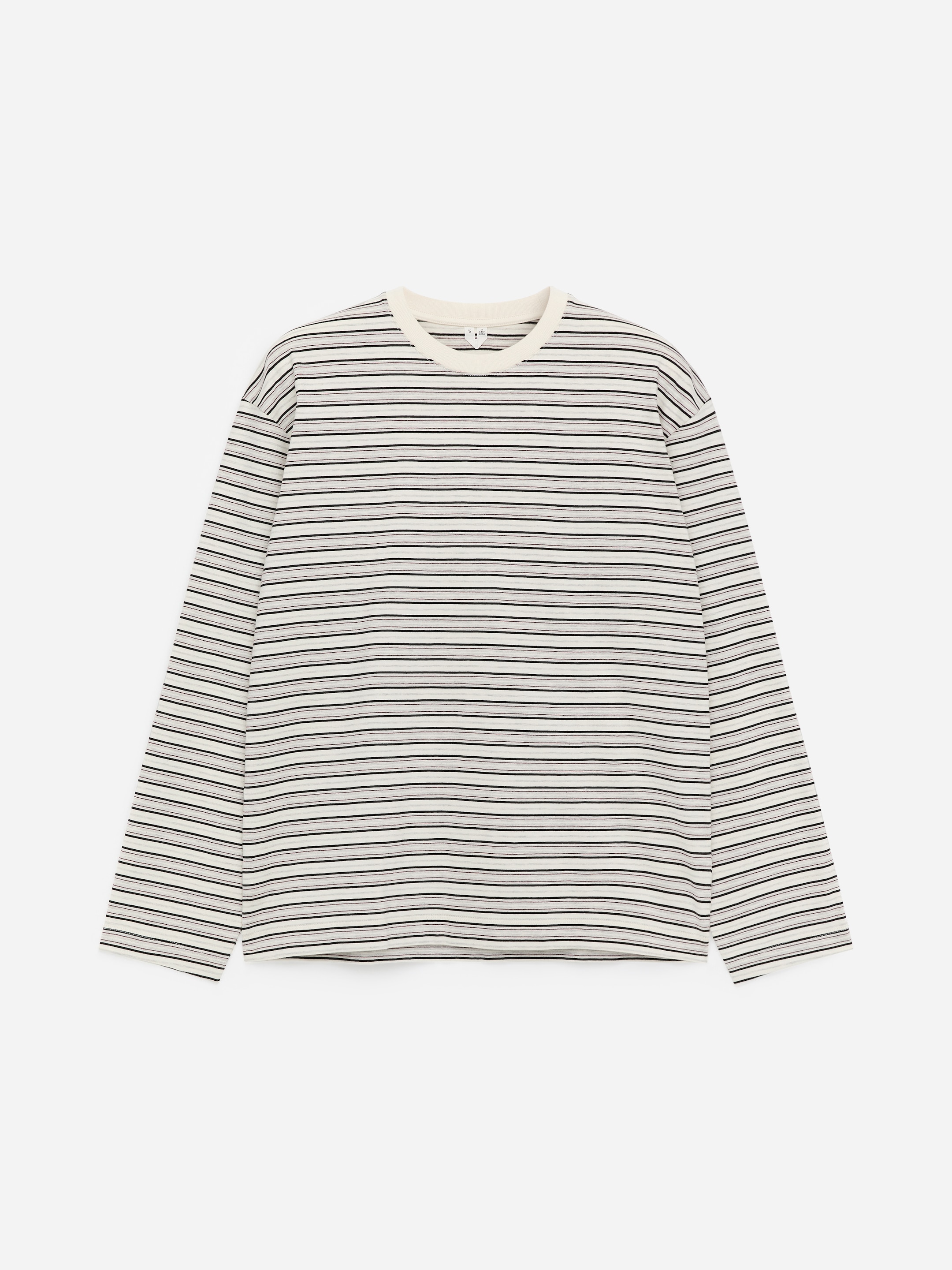 T-shirt décontracté à manches longues - Blanc cassé/Noir/Prune - Relaxed fit - Homme - StillMedia/DescriptiveStillLife - 1