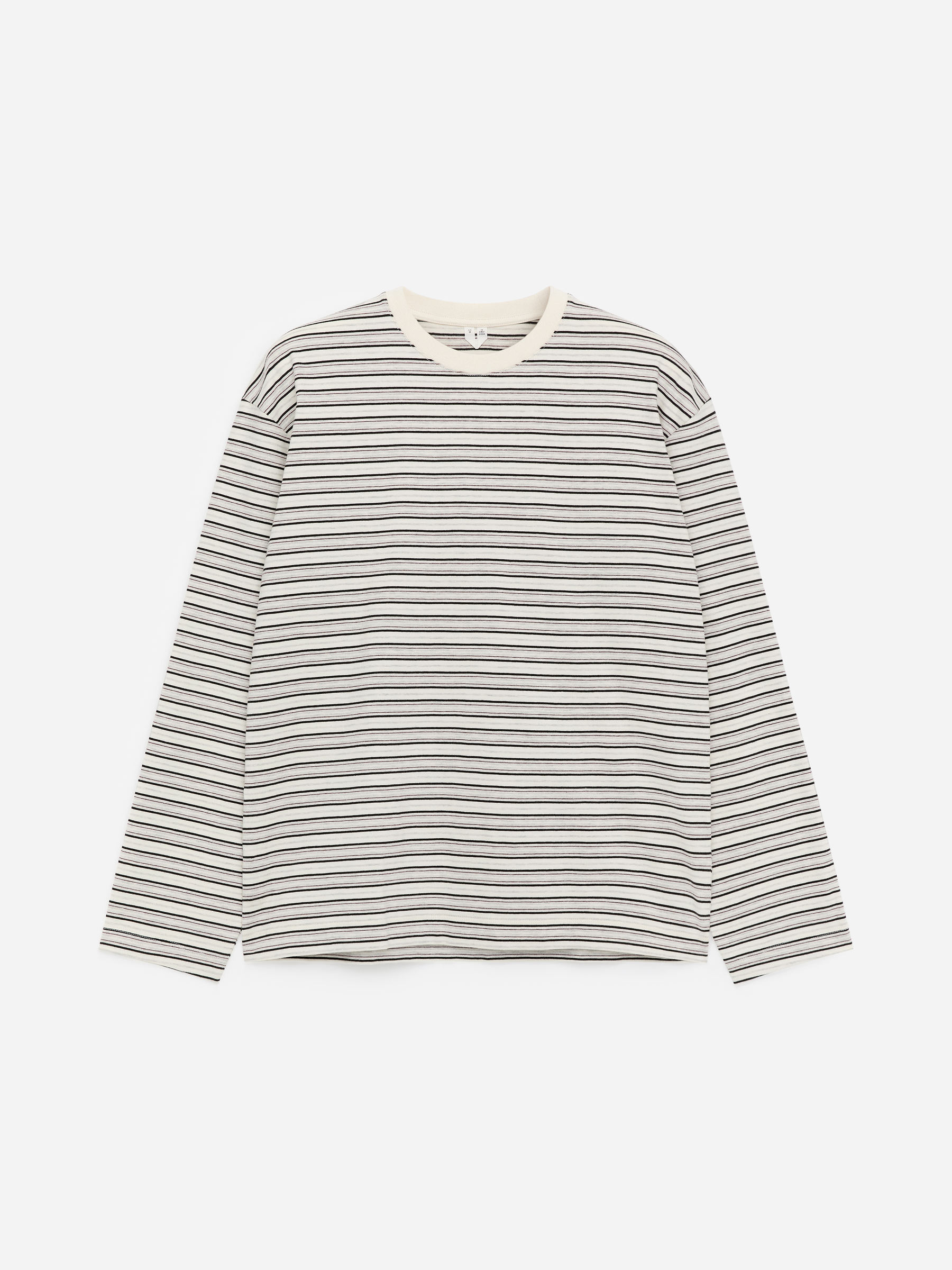 Relaxed Long-Sleeve T-Shirt - Off White/Black/Plum - Relaxed fit - Men - StillMedia/DescriptiveStillLife - 1