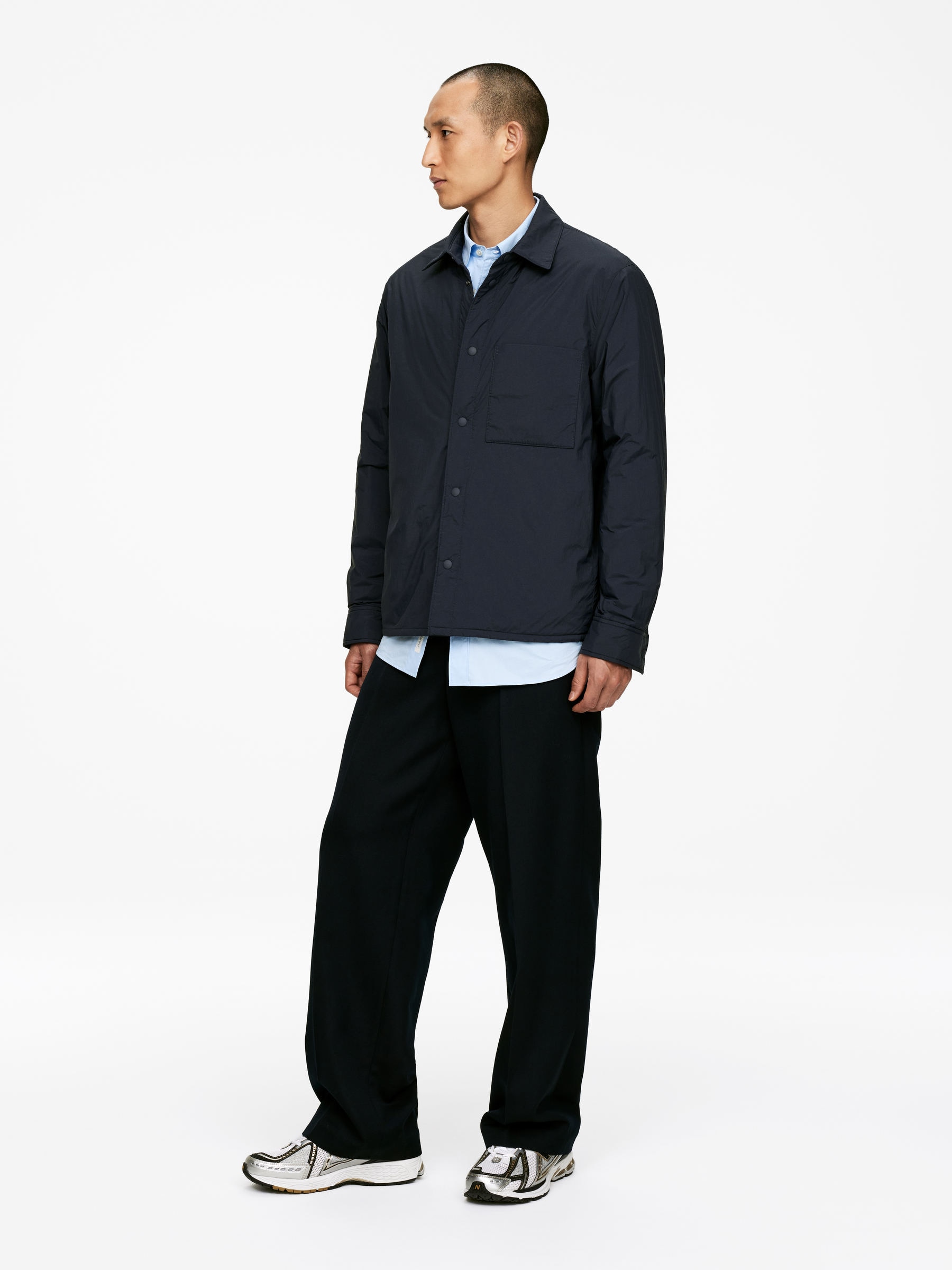 Light-Padded Overshirt - Dark Blue - Regular fit - Men - StillMedia/Lookbook - 8