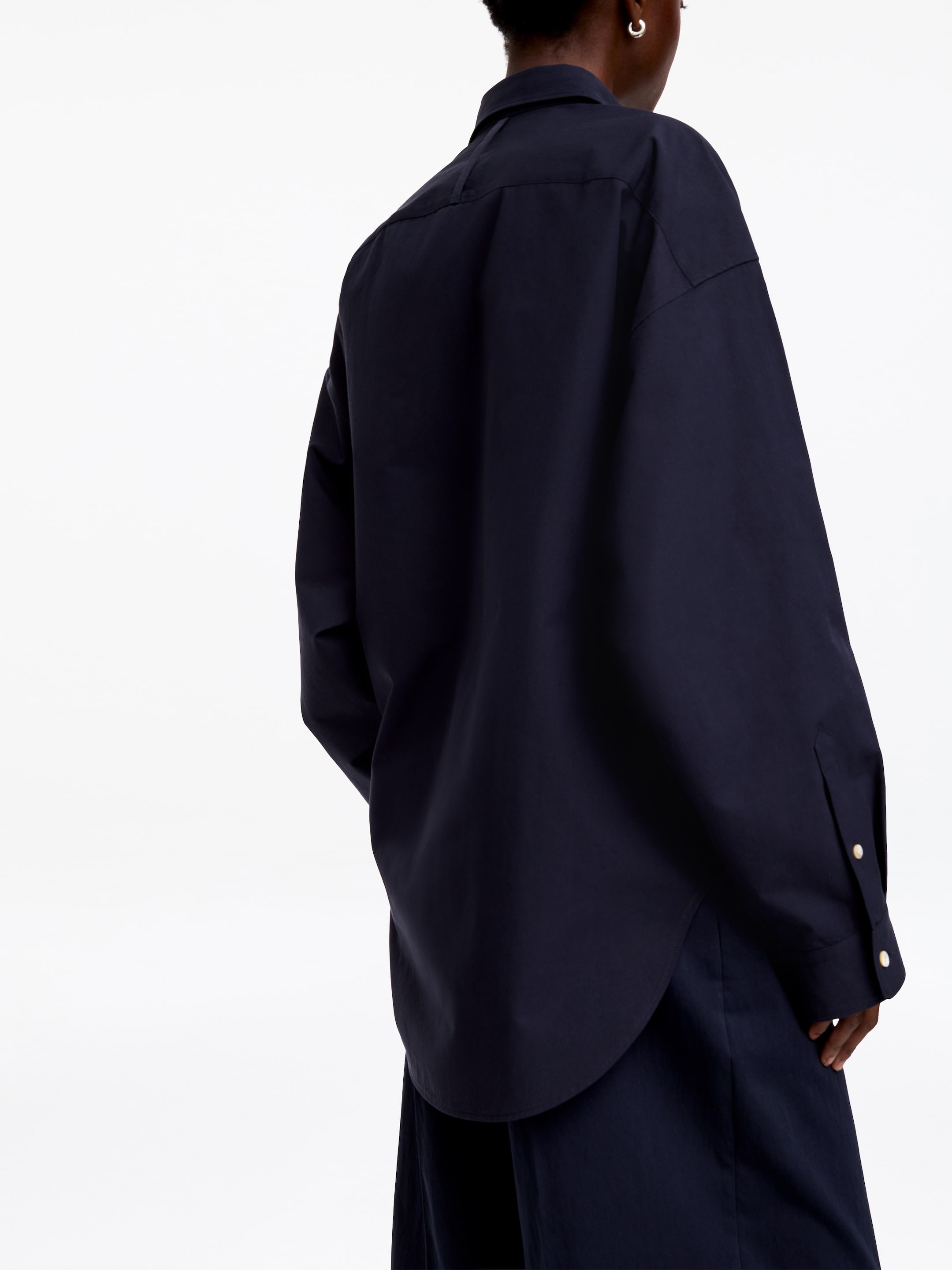 Camisa con mangas murciélago - Azul oscuro - Oversized - women - StillMedia/Lookbook - 3