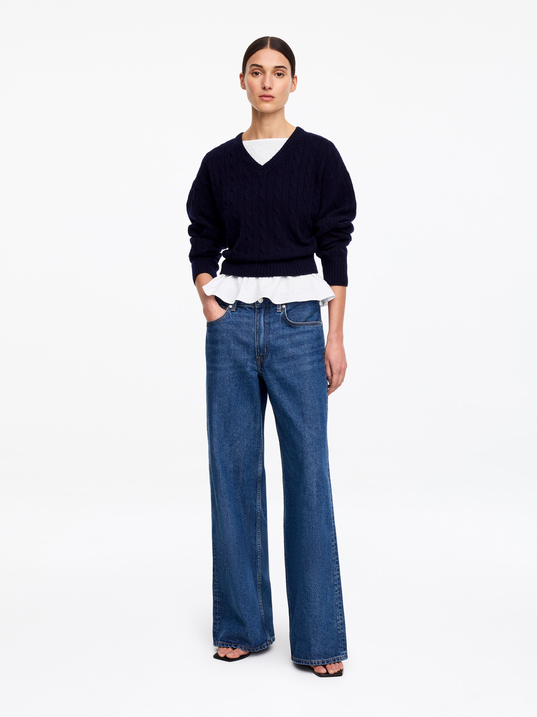 Haut smocké en seersucker - Blanc - Slim fit - Femme - StillMedia/Lookbook - 5