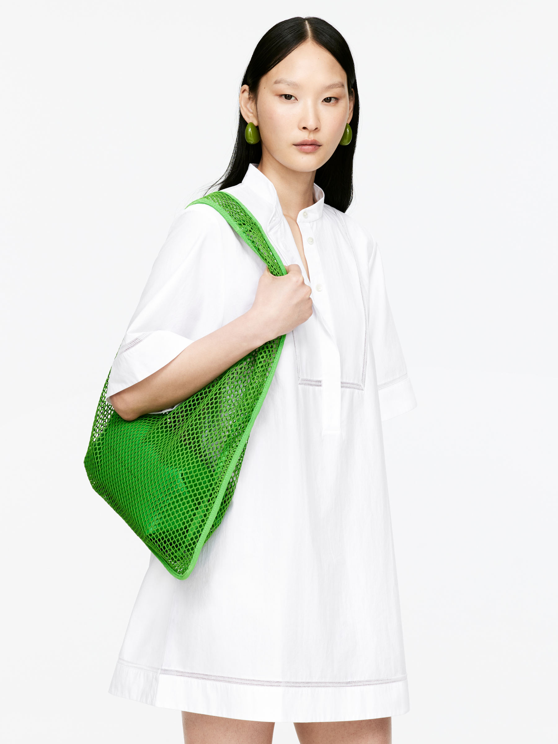 Short-Sleeve Cotton Tunic - White - Regular fit - Women - StillMedia/Lookbook - 8