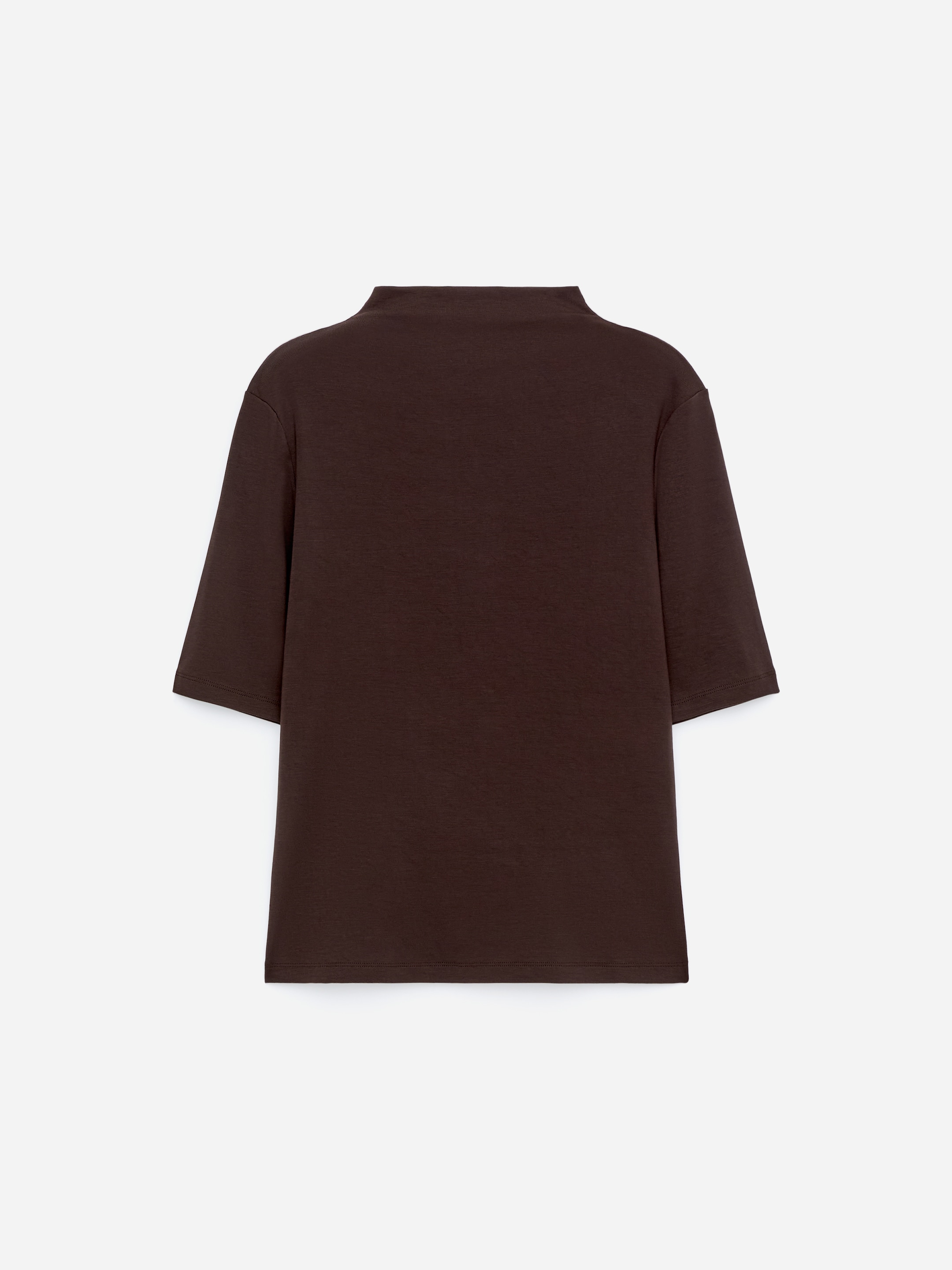 Rib Mock-Neck Top-#33201f-17694
