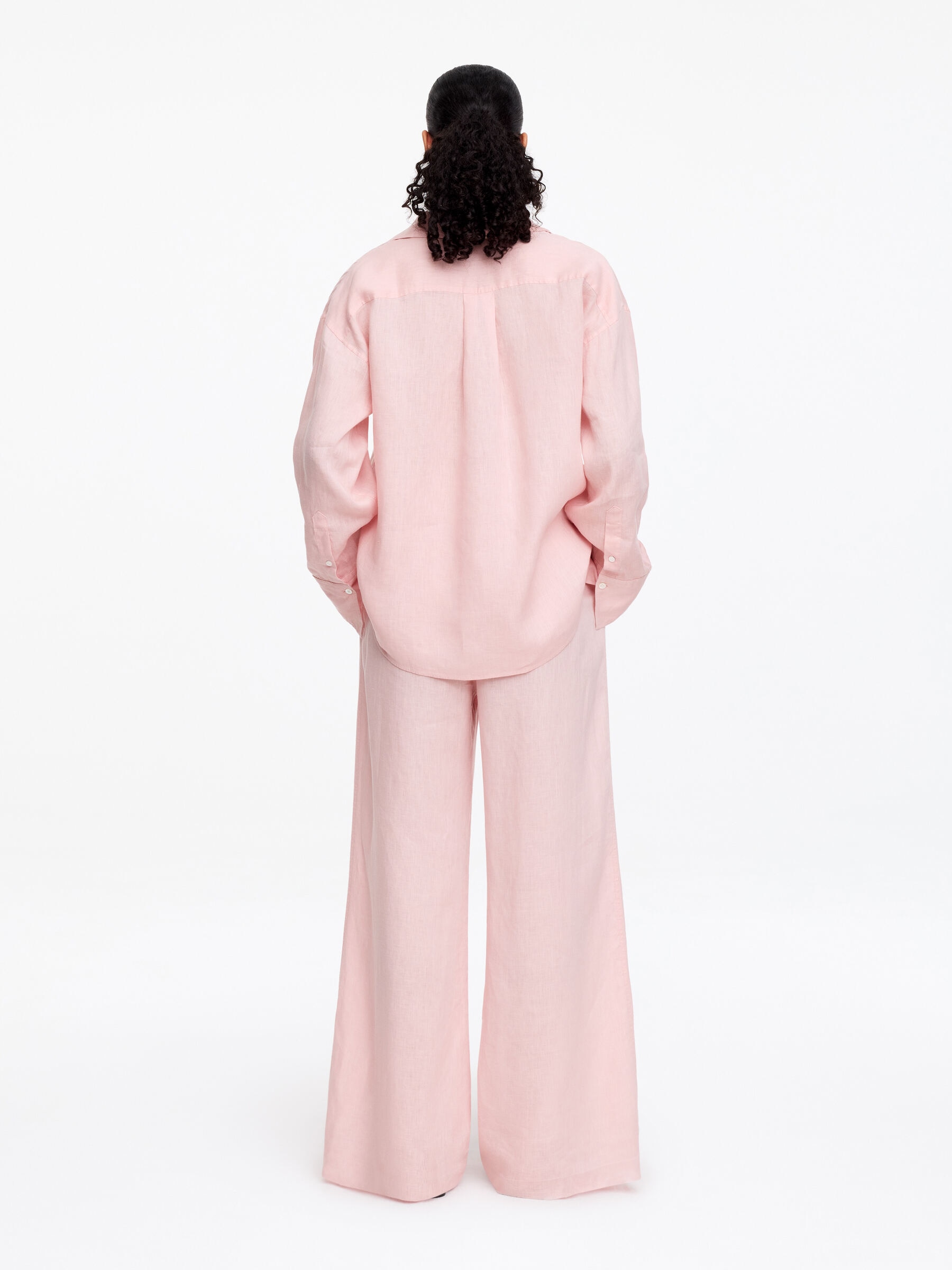 Chemise en lin - Rose poudré - Regular fit - Femme - StillMedia/Lookbook - 5
