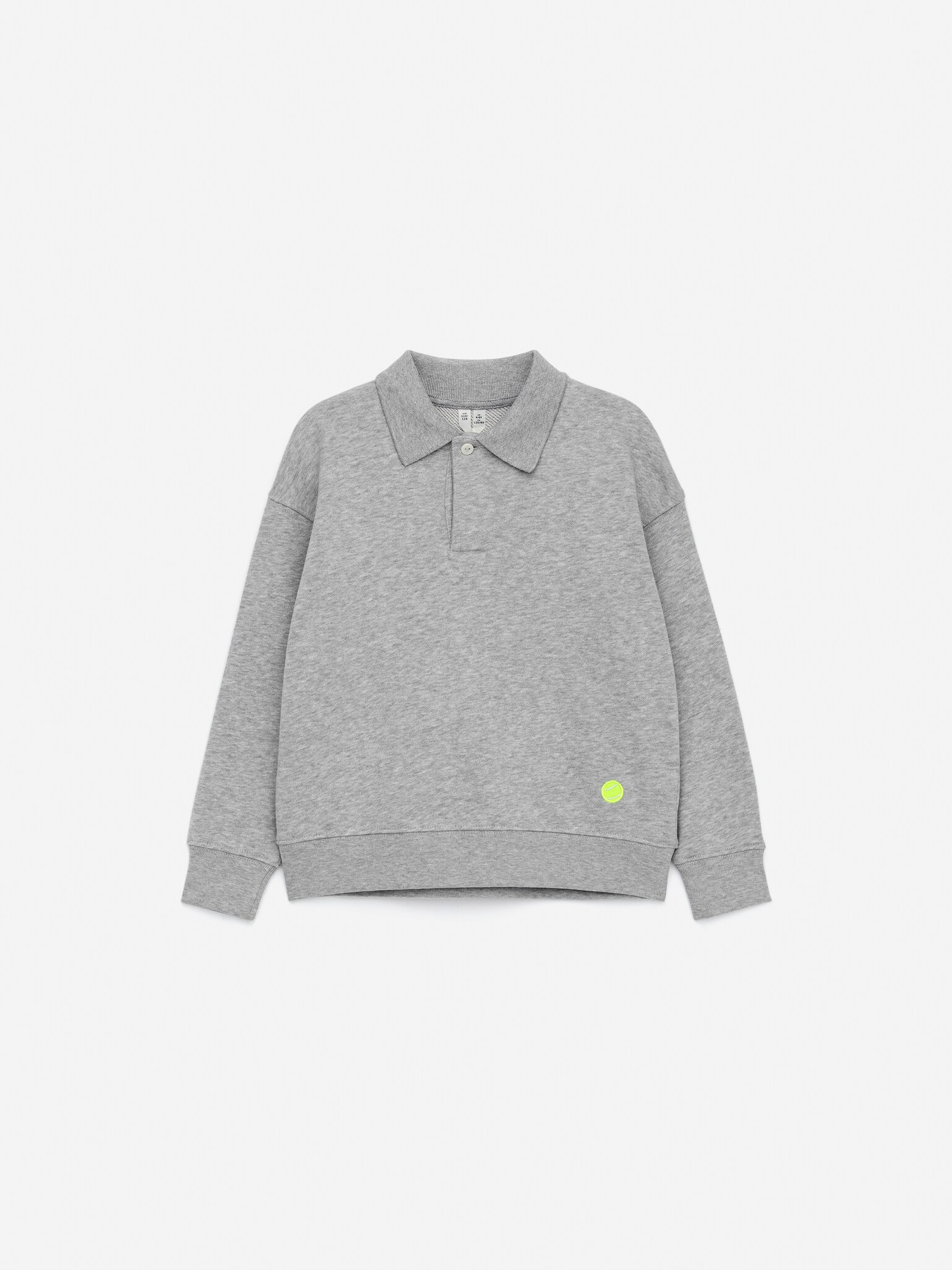 Vyšívané polo tričko - Šedá