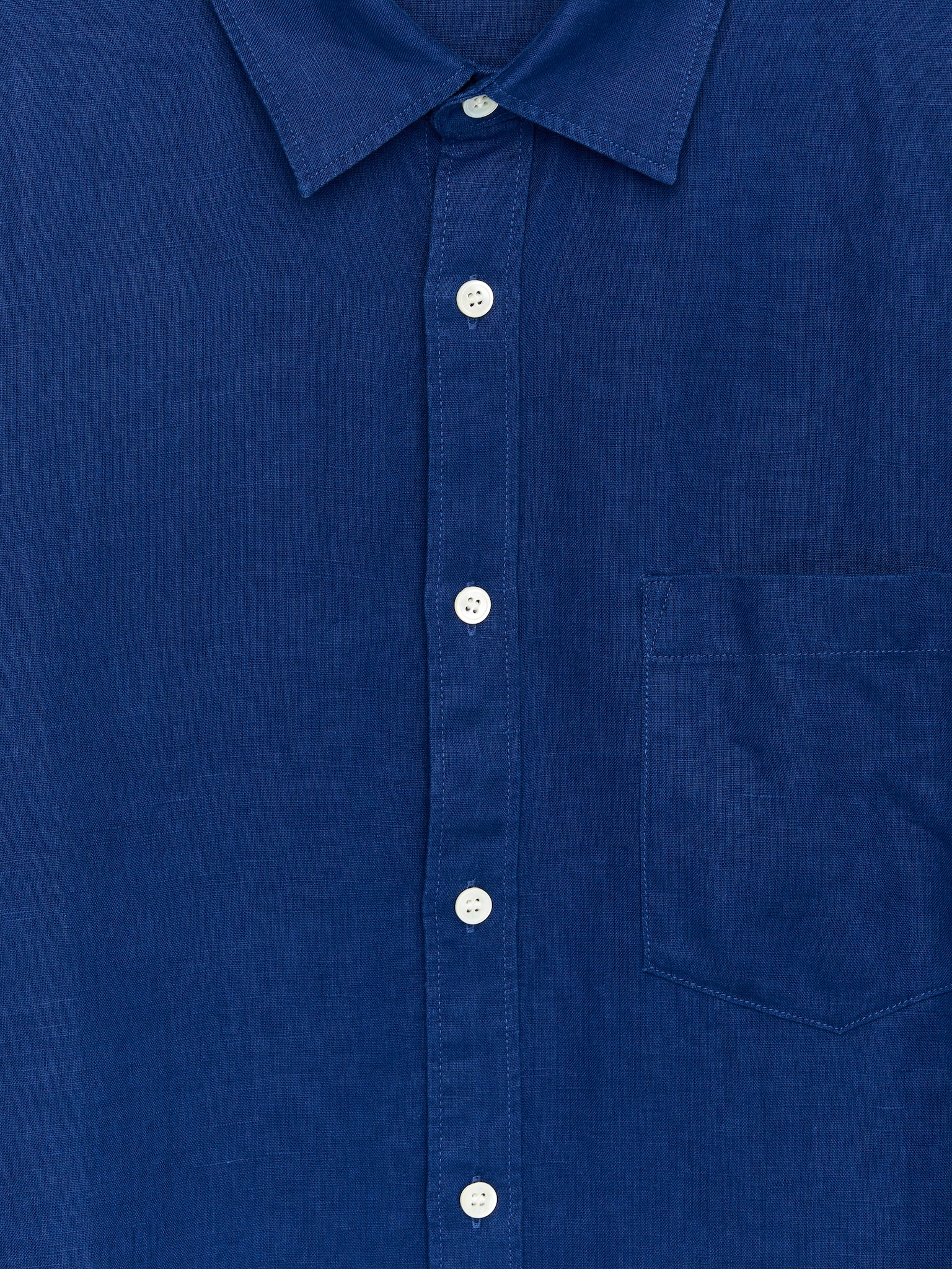 Chemise en lin de coupe classique - Bleu/Beige/Blanc cassé/Blanc/Bleu foncé/Vert foncé/Marron/Vert poudré - 2