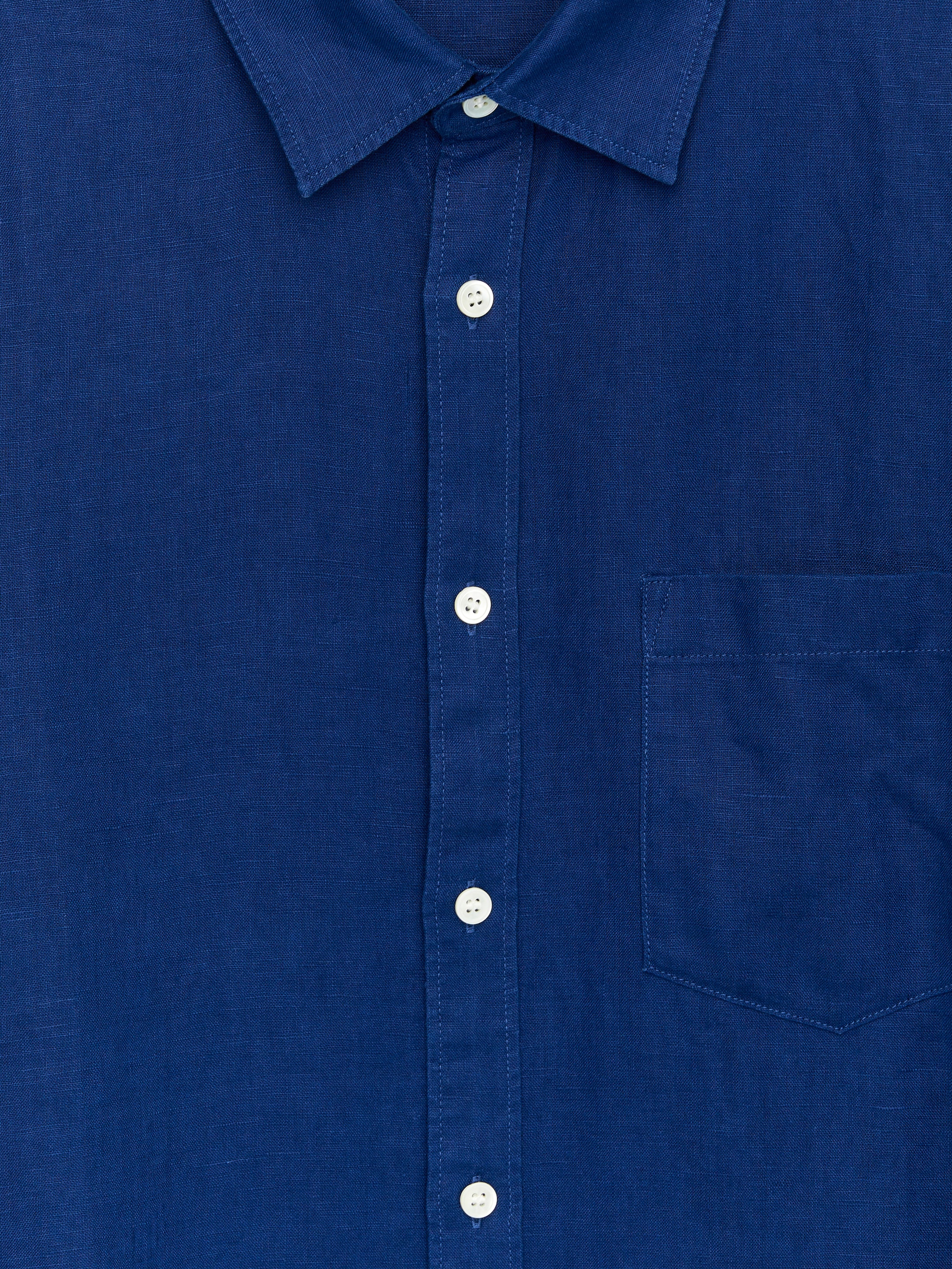 Skjorta i linne - Blå - Regular fit - Men - StillMedia/DescriptiveDetail - 2
