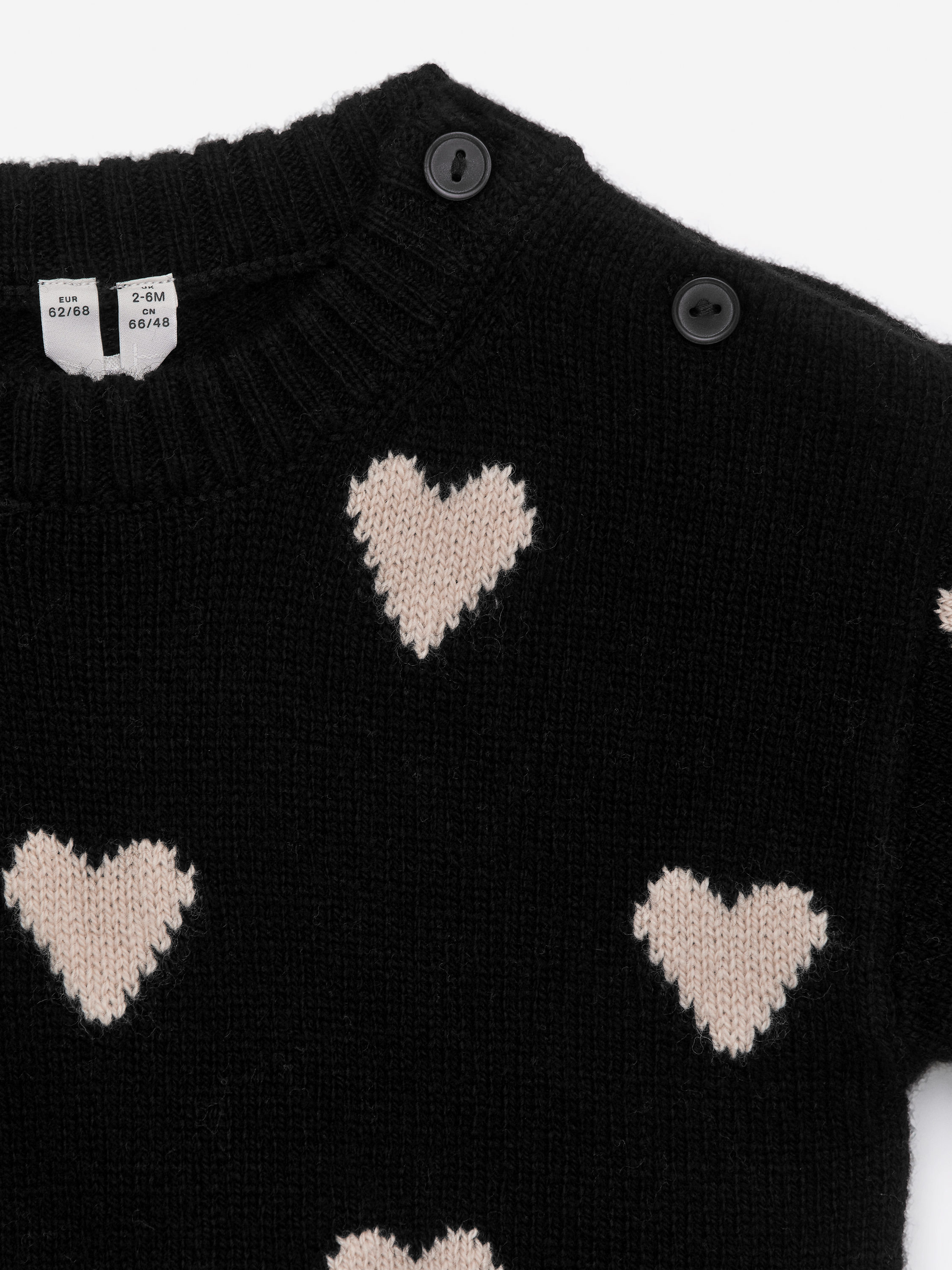 Intarsia Knitted Jumper - Black/Beige - Regular fit - Children - StillMedia/DescriptiveDetail - 6