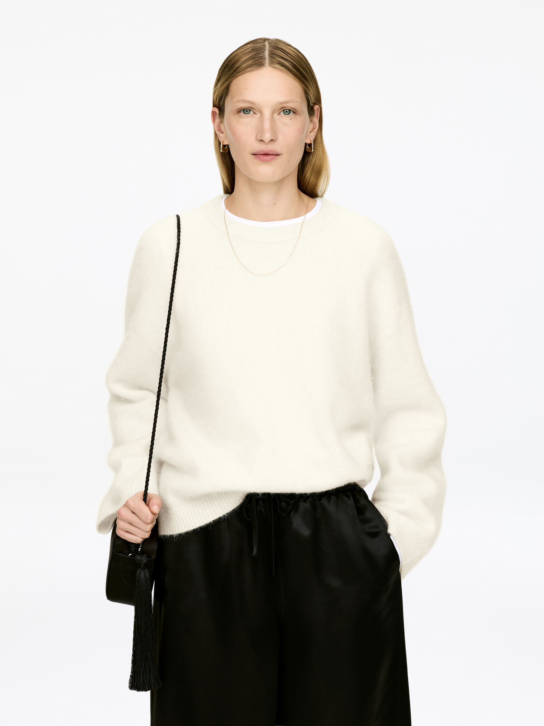 Alpaca-Wool Blend Jumper-#F2E8D6-12847