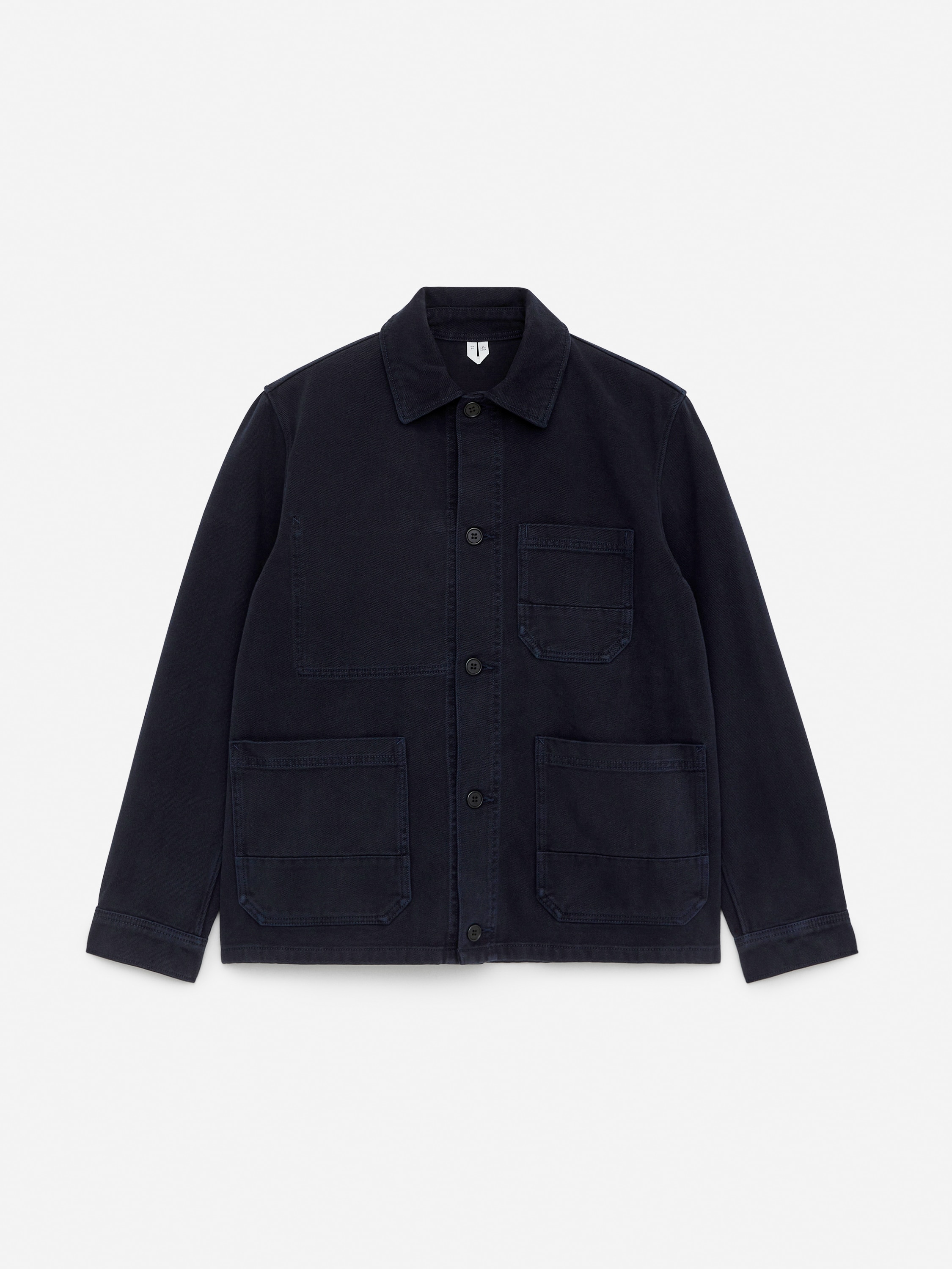 Overshirt z přebarveného kepru - Tmavě modrá/Klein Blue/Tmavě hnědá/Brown
