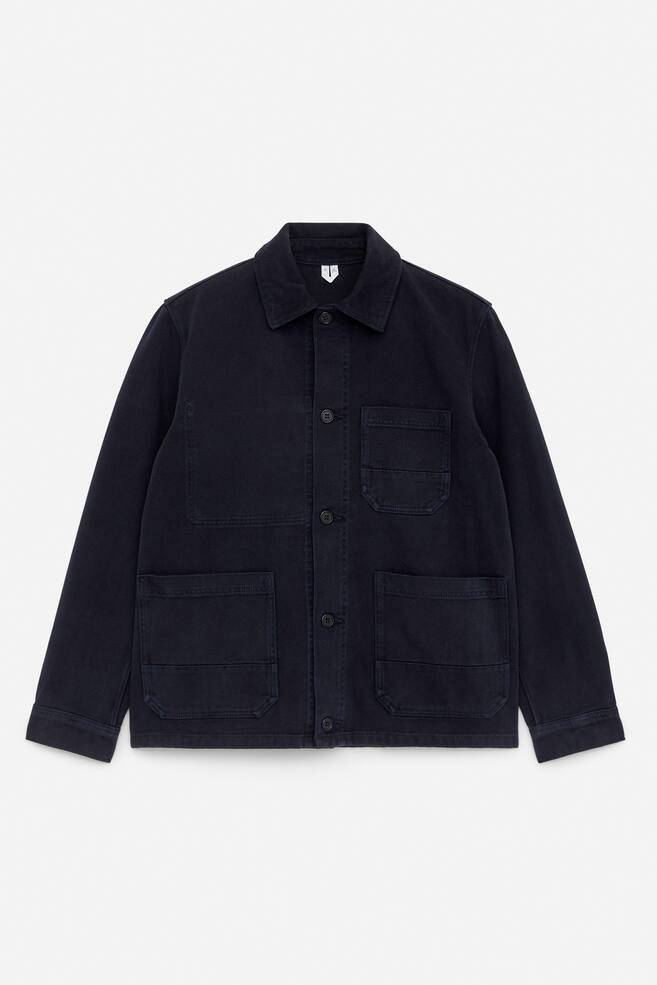 Overshirt z přebarveného kepru - Tmavě modrá/Zelená - 1