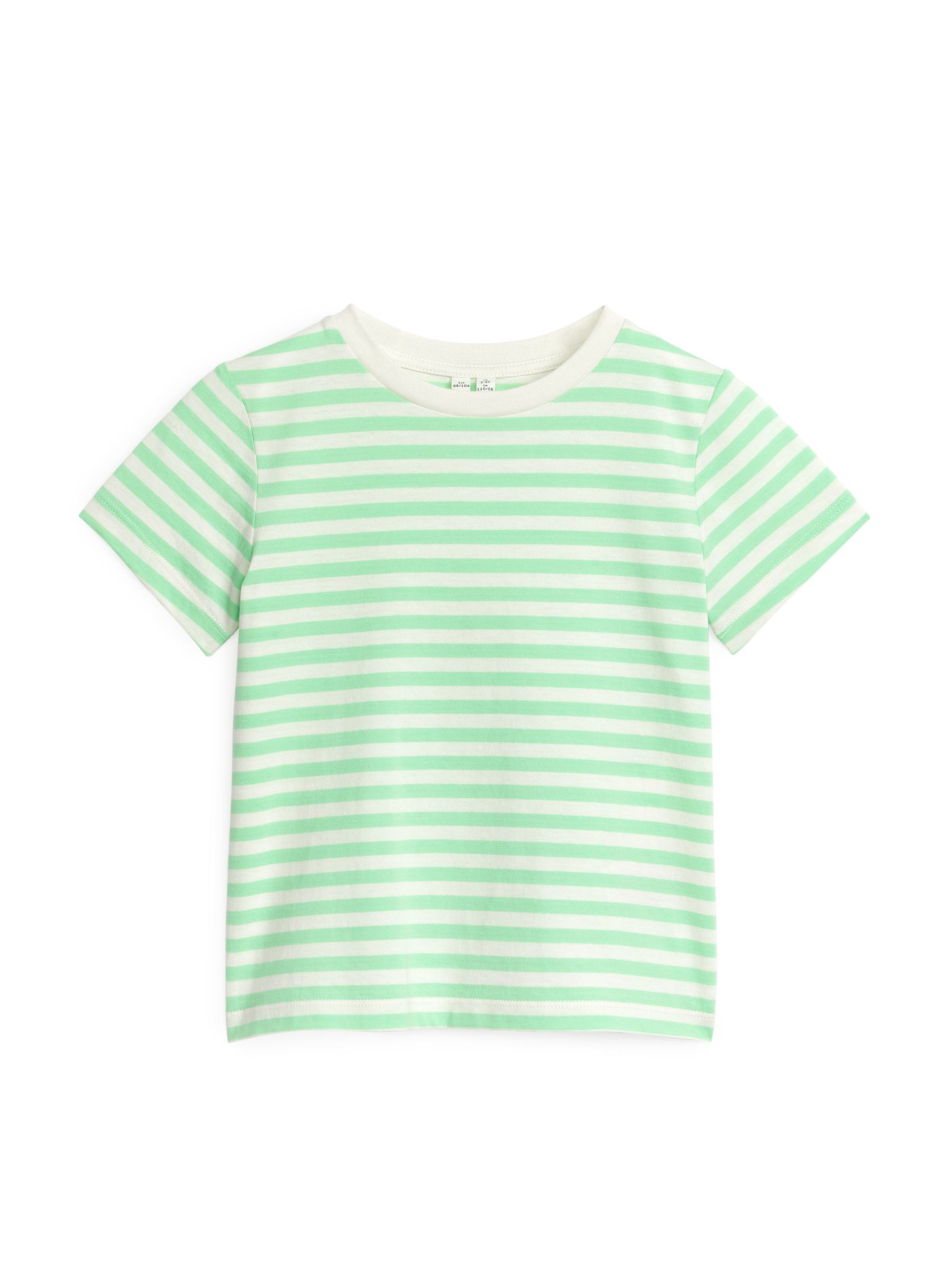 Gestreiftes T-Shirt - Hellgrün/Ecru - Regular Fit - Kinder - StillMedia/DescriptiveStillLife - 1