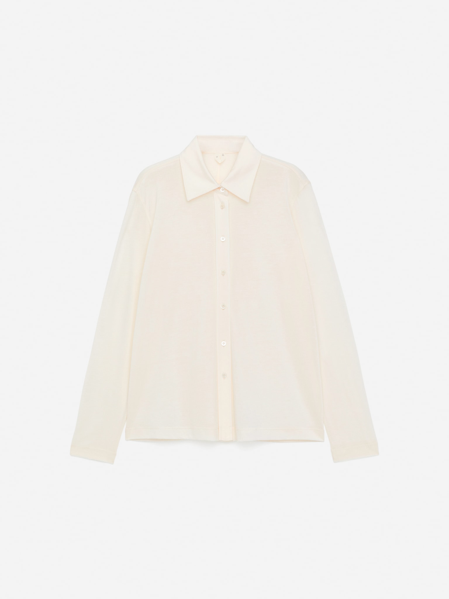Košeľa z lyocellovej zmesi - Off White/Čierna - 2