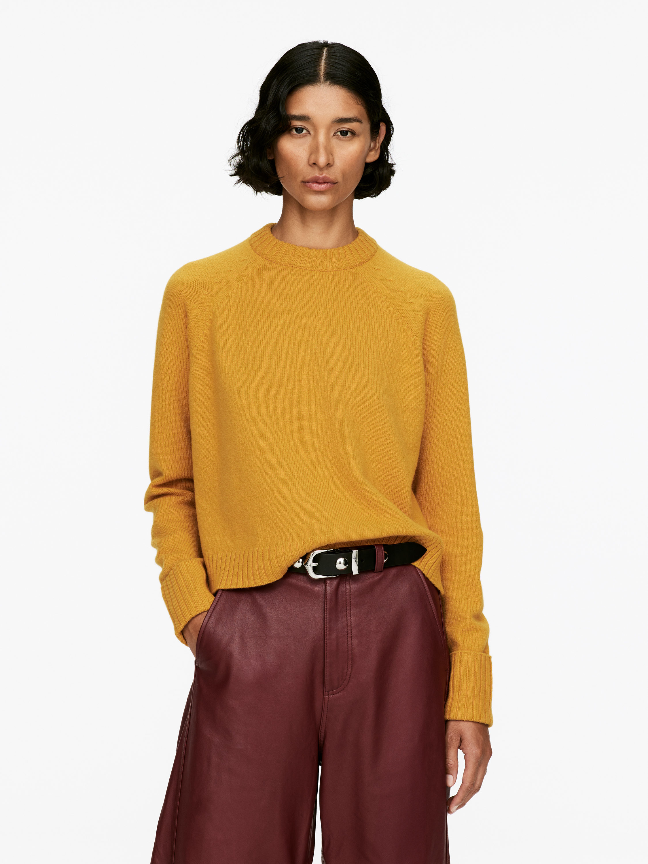 Folded Sleeve Wool Jumper
