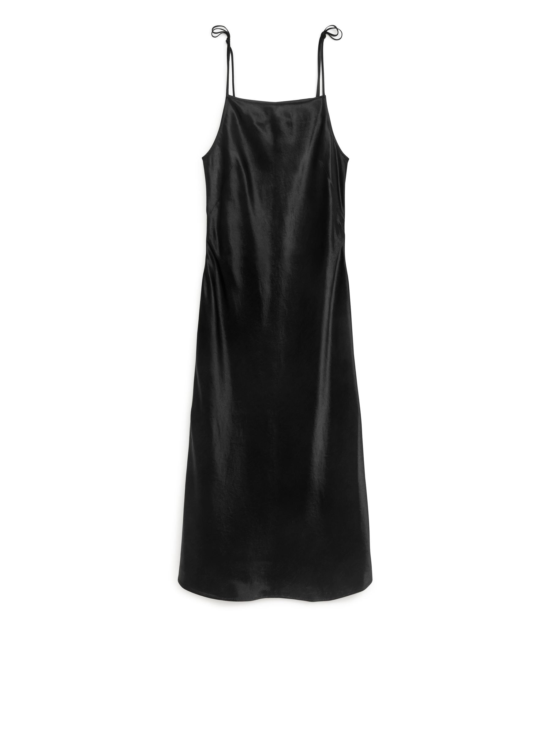 Bias-Cut Strap Dress – Black – Women – ARKET NO