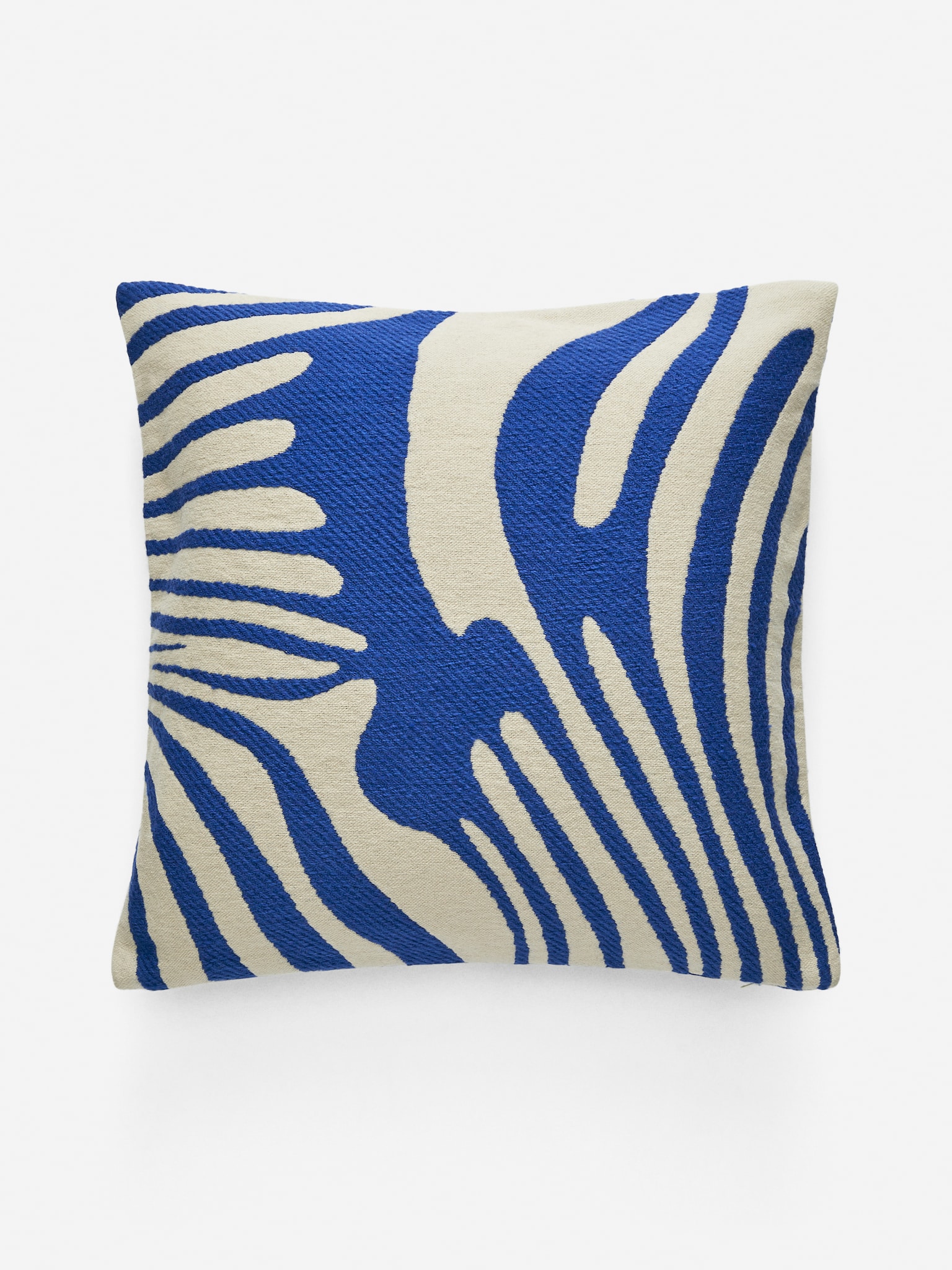 Cotton Wool Cushion Cover 50 x 50 cm - White/Blue/Dark Mole/White/Red/Beige - 2