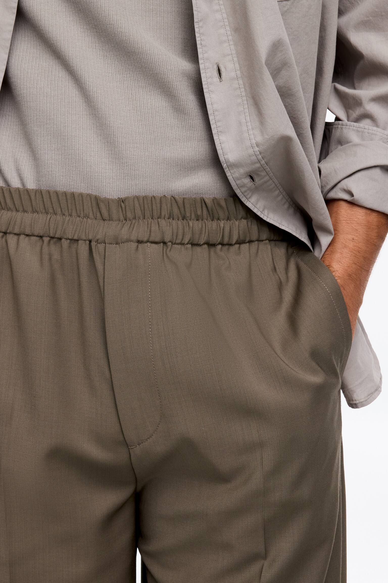 Pantalon ample à enfiler - Taupe/Noir - 5