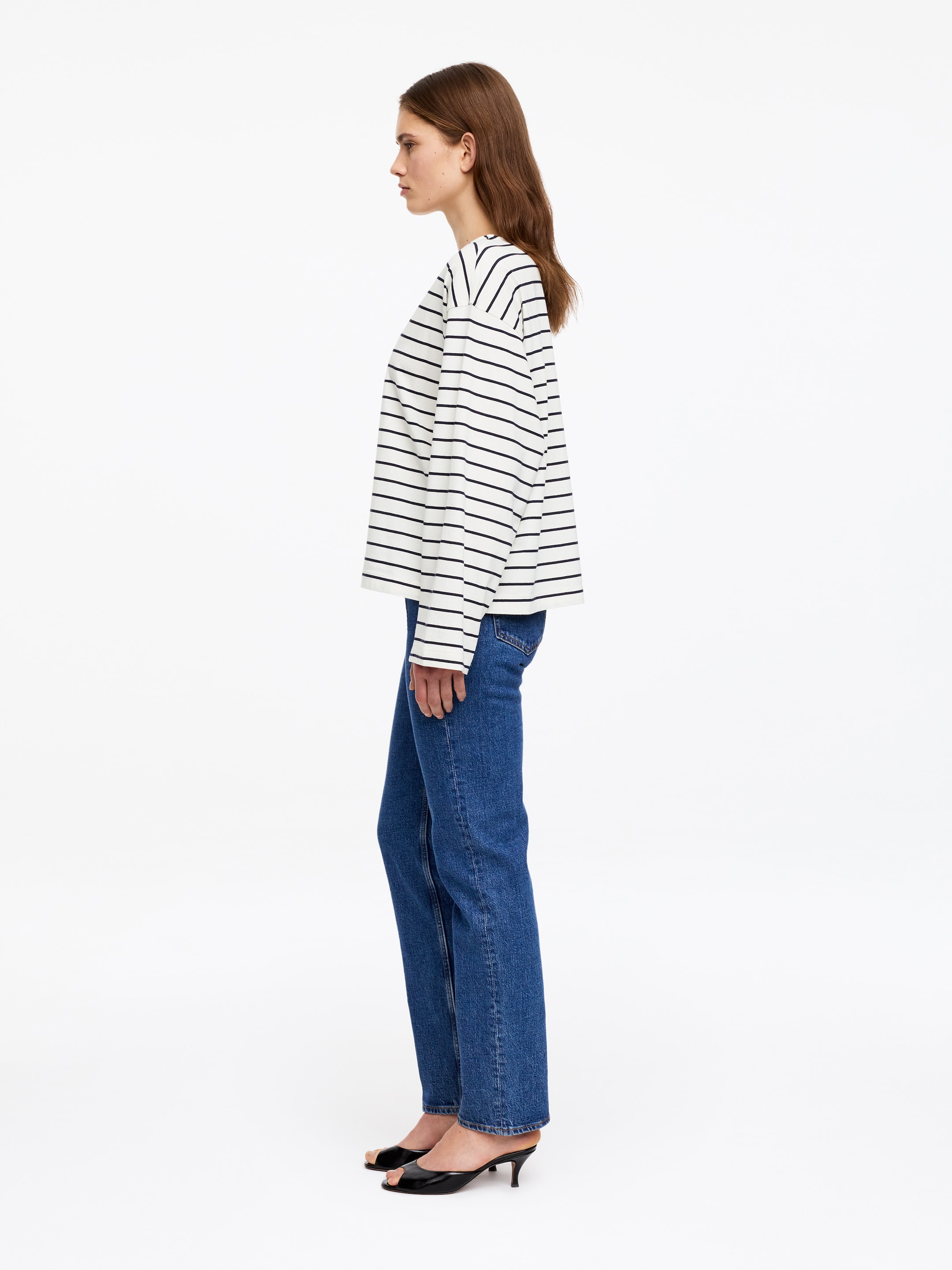 T-shirt a maniche lunghe - Bianco/Blu scuro - Regular fit - Women - StillMedia/Lookbook - 4