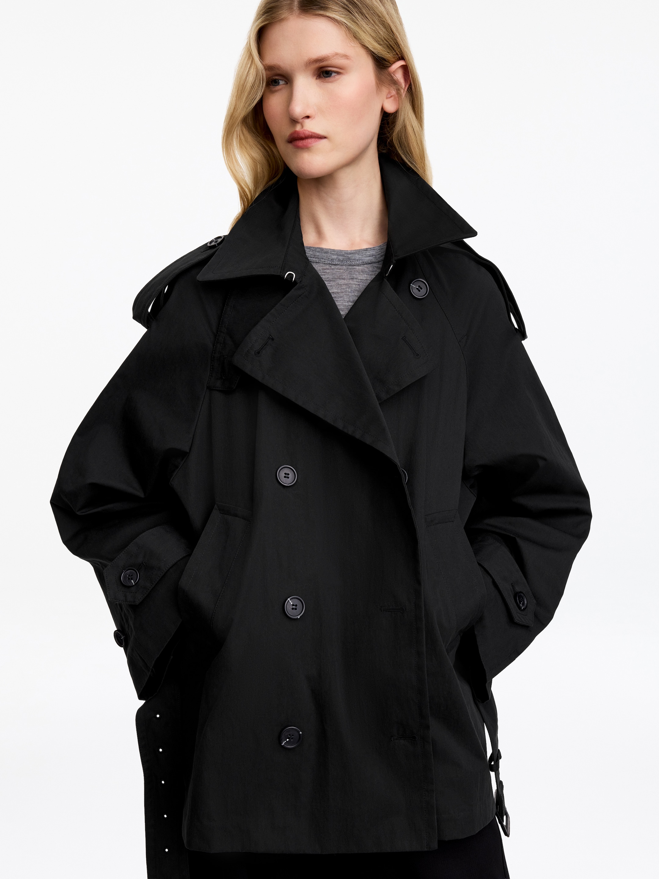 Chaqueta estilo trench - Negro - Oversized - women - StillMedia/Lookbook - 11
