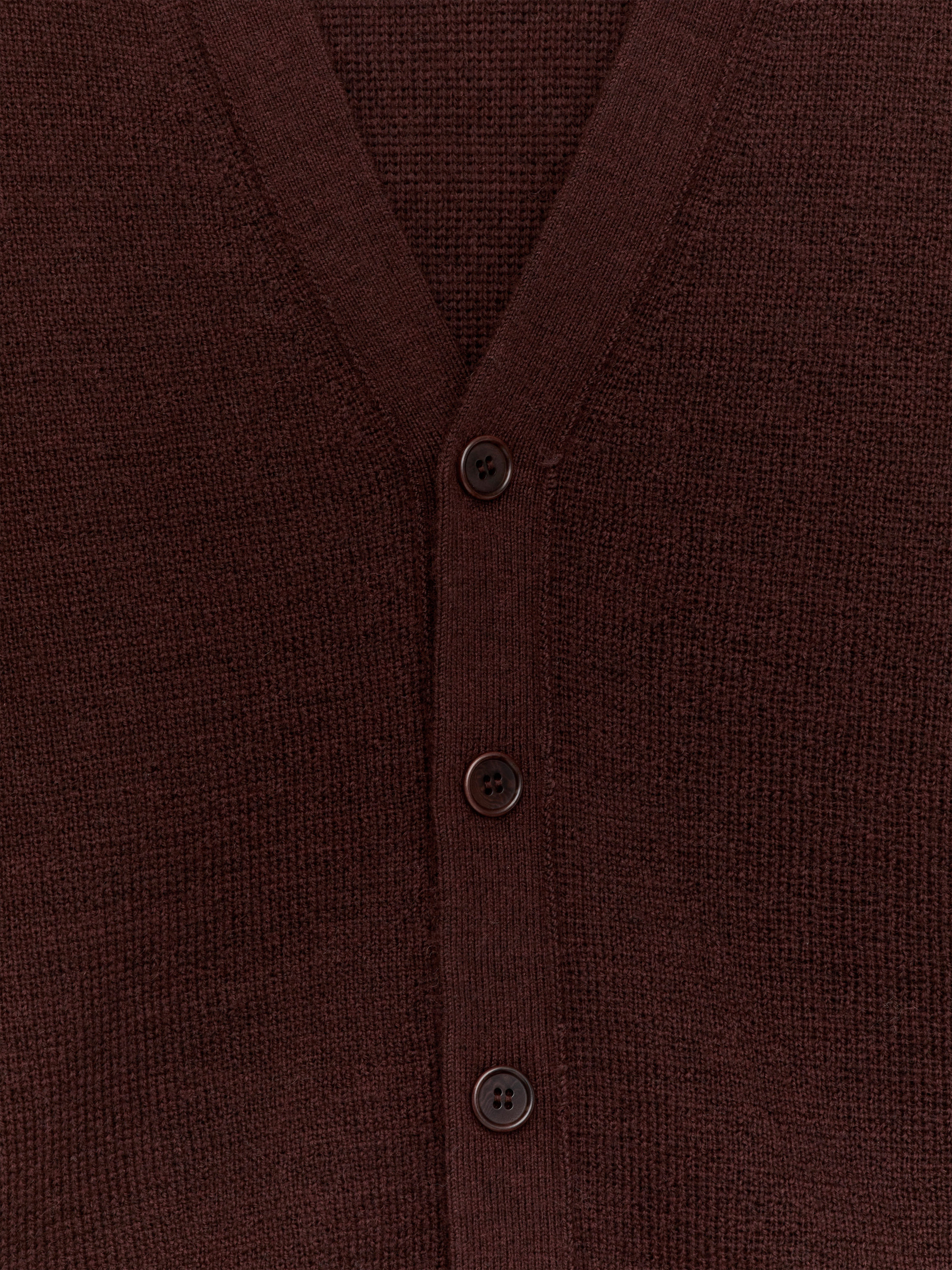 Wool Blend Cardigan - Dark Burgundy - Regular fit - Men - StillMedia/DescriptiveDetail - 2