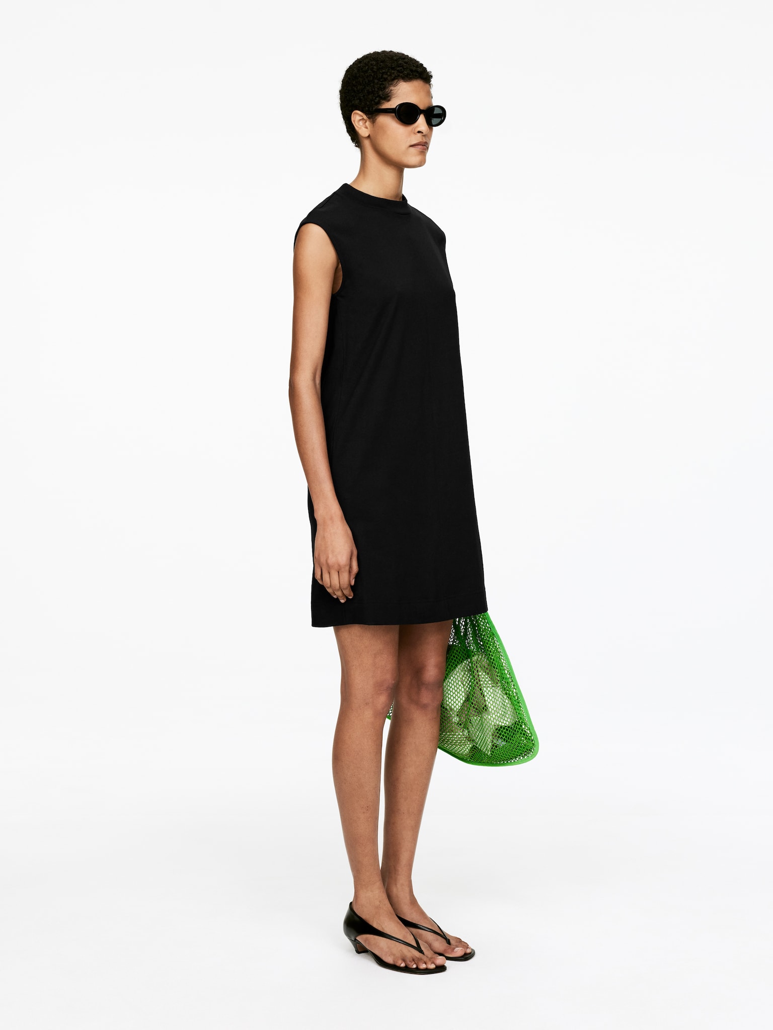 Robe courte à mancherons - Noir/Rouille - 3