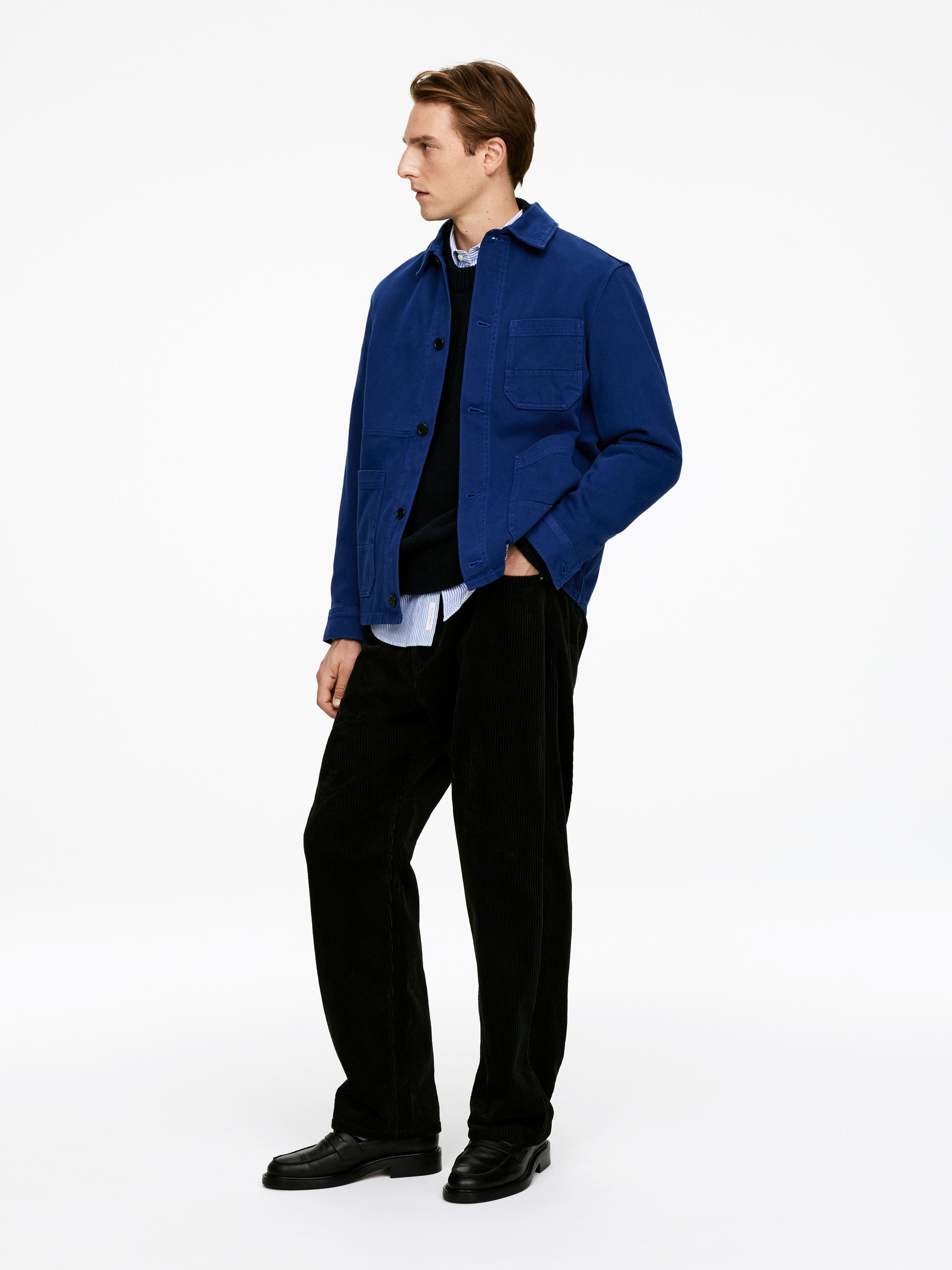 Overdyed Twill Overshirt - Klein Blue - Regular fit - Men - StillMedia/Lookbook - 6