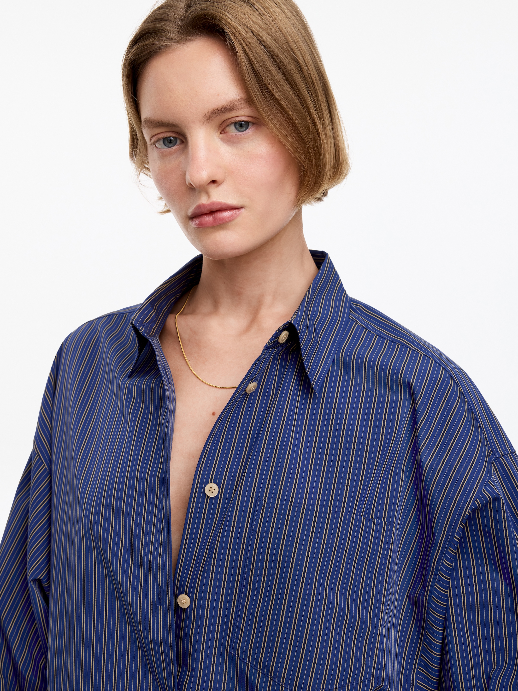 Oversized Batwing Shirt - Blue - Oversized - women - StillMedia/Lookbook - 5