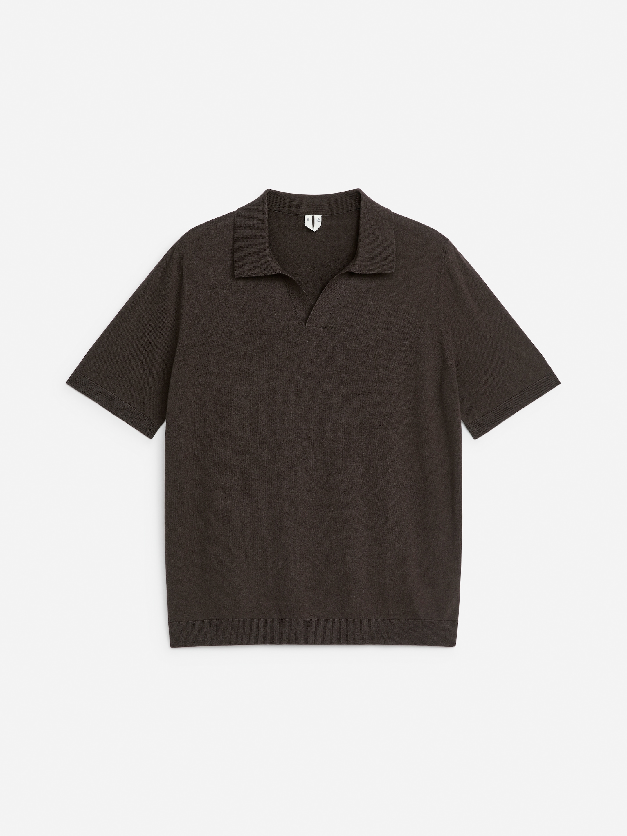 Cotton Linen Polo Shirt - Dark Brown - Regular fit - Men - StillMedia/DescriptiveStillLife - 2