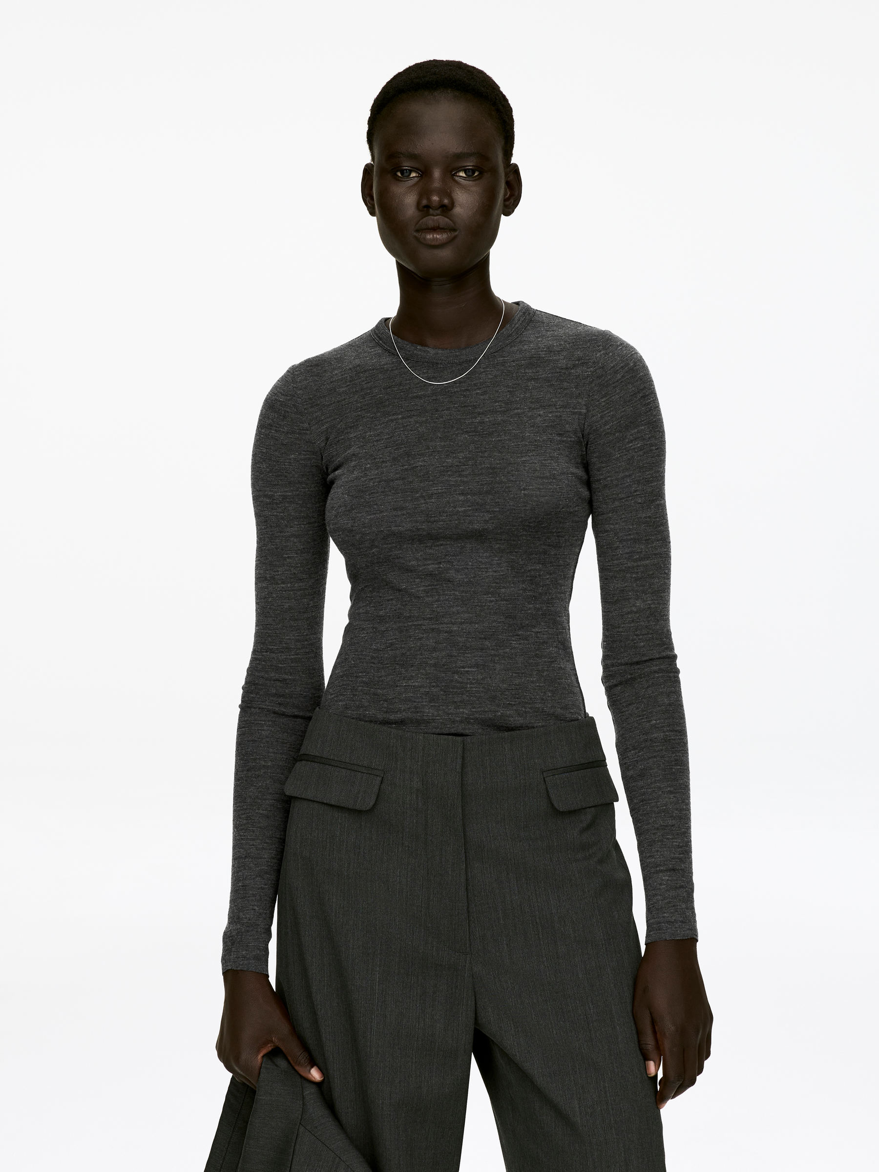 Long-Sleeved Merino Top-#3A3A3D-12714