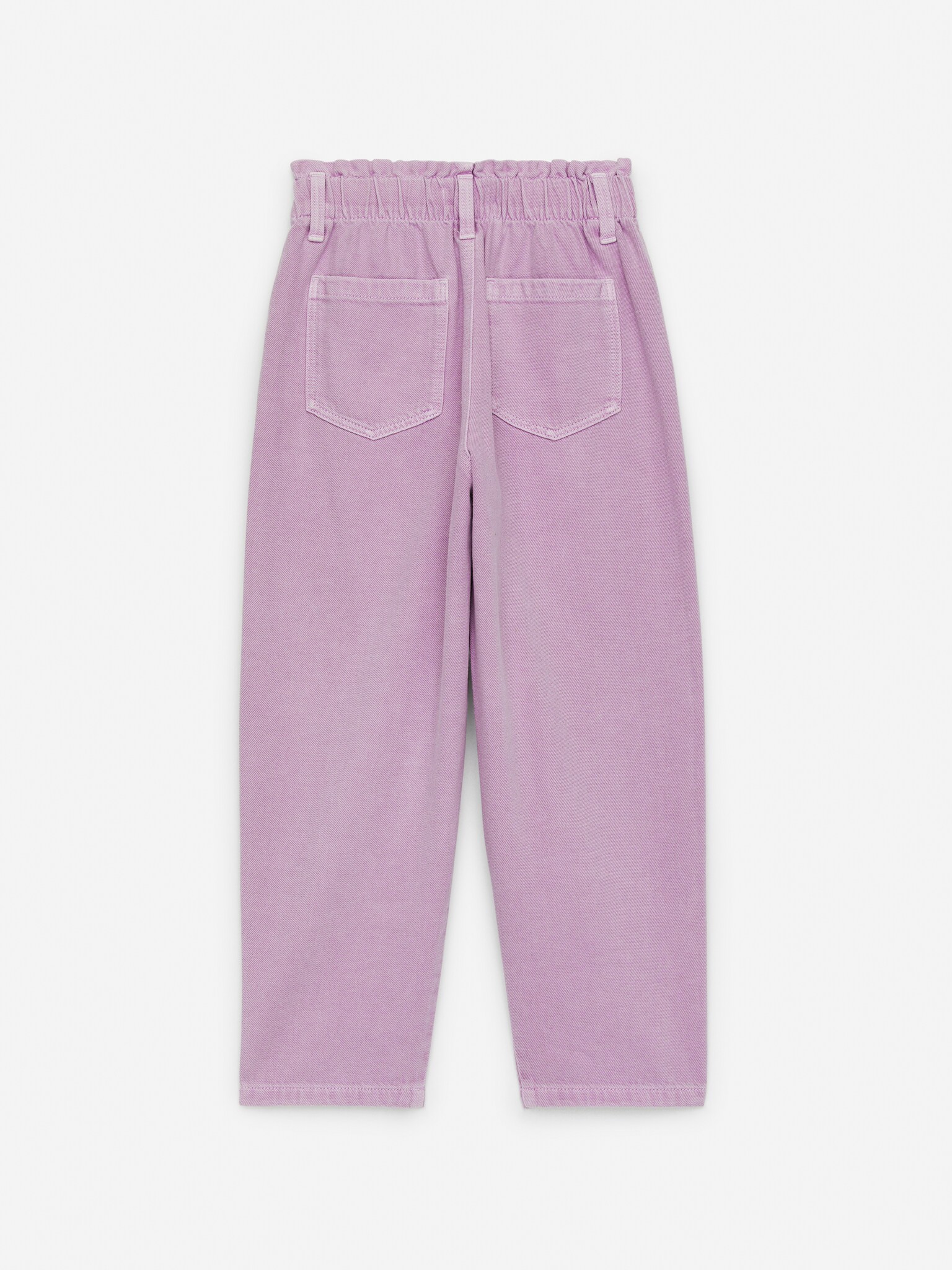Paperbag Denim Trousers - Lilac - 3