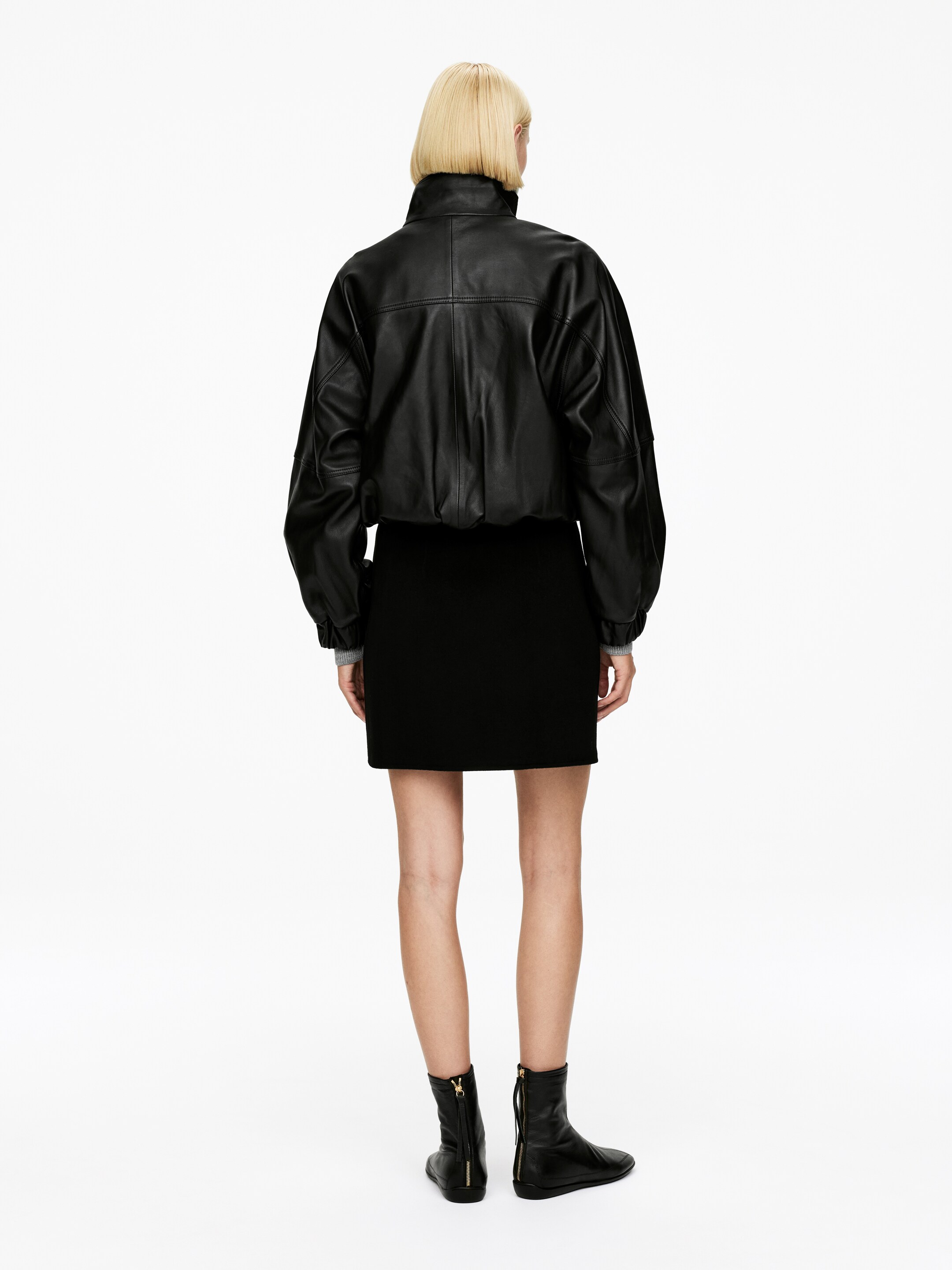 Vis større bilde: Doublé-skjørt i ullblanding - Svart - DAME | H&M NO 3