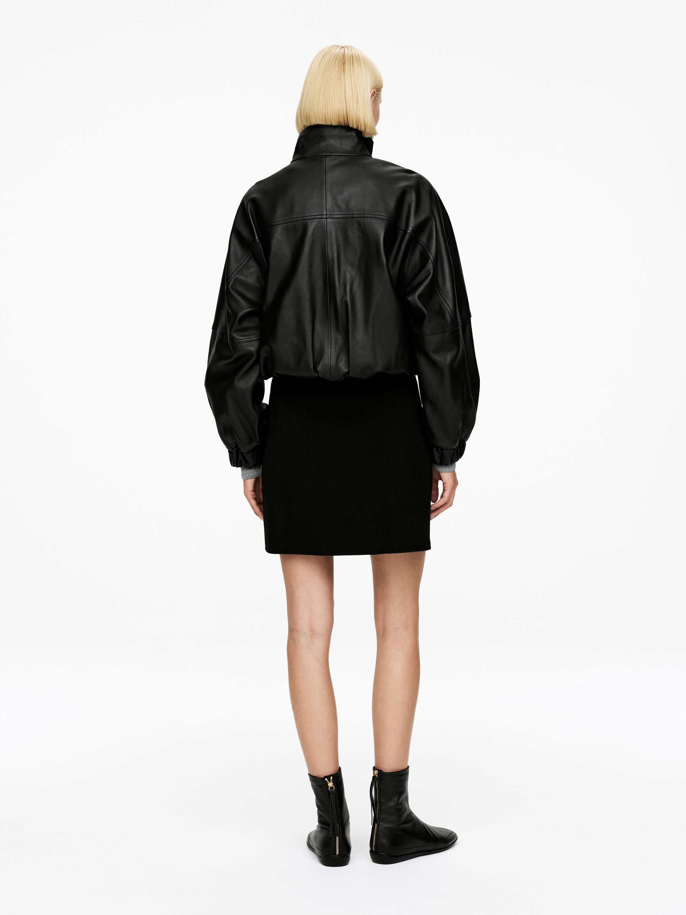 Doublé Wool-Blend Skirt - Black - Regular fit - Women - StillMedia/Lookbook - 6