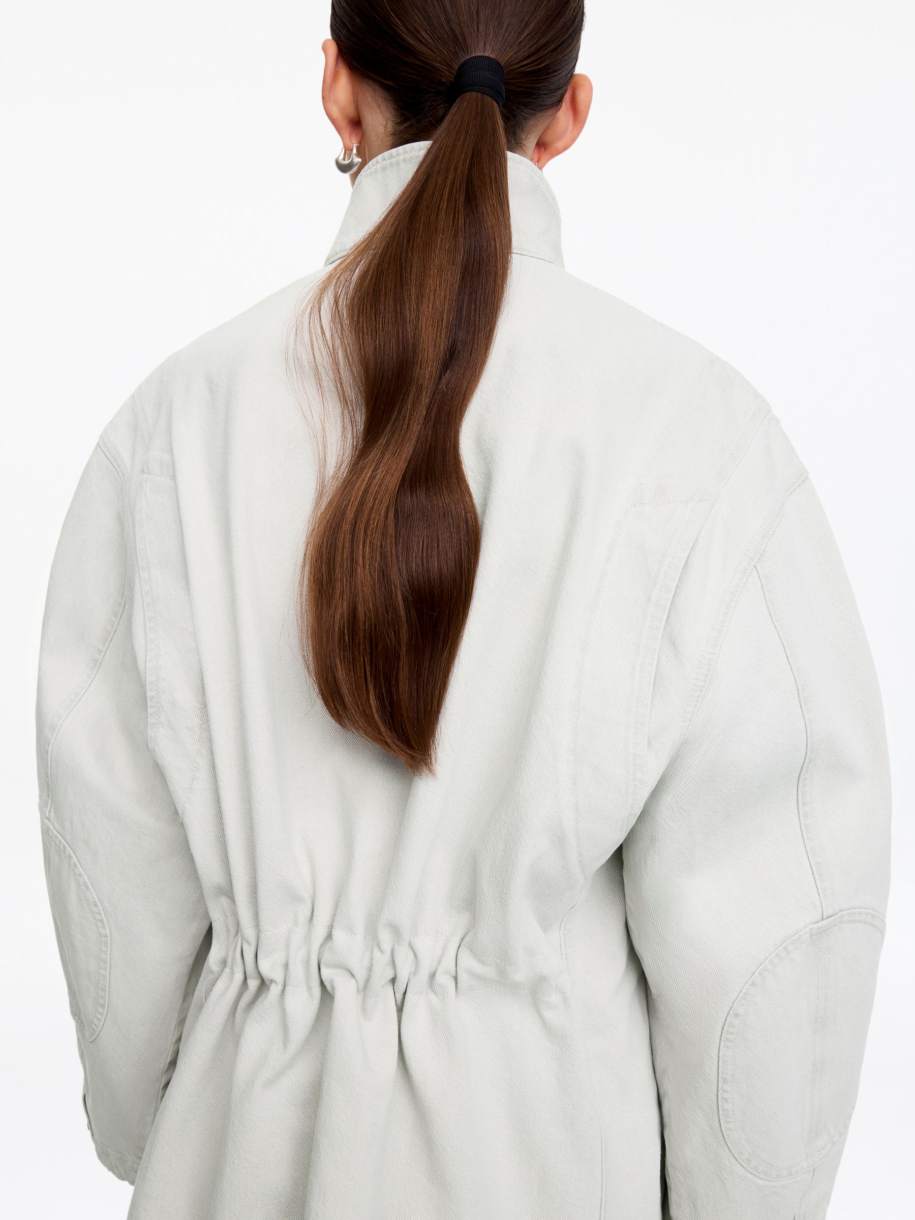 Funnel-Neck Jacket - Off White - Relaxed fit - Women - StillMedia/Lookbook - 4