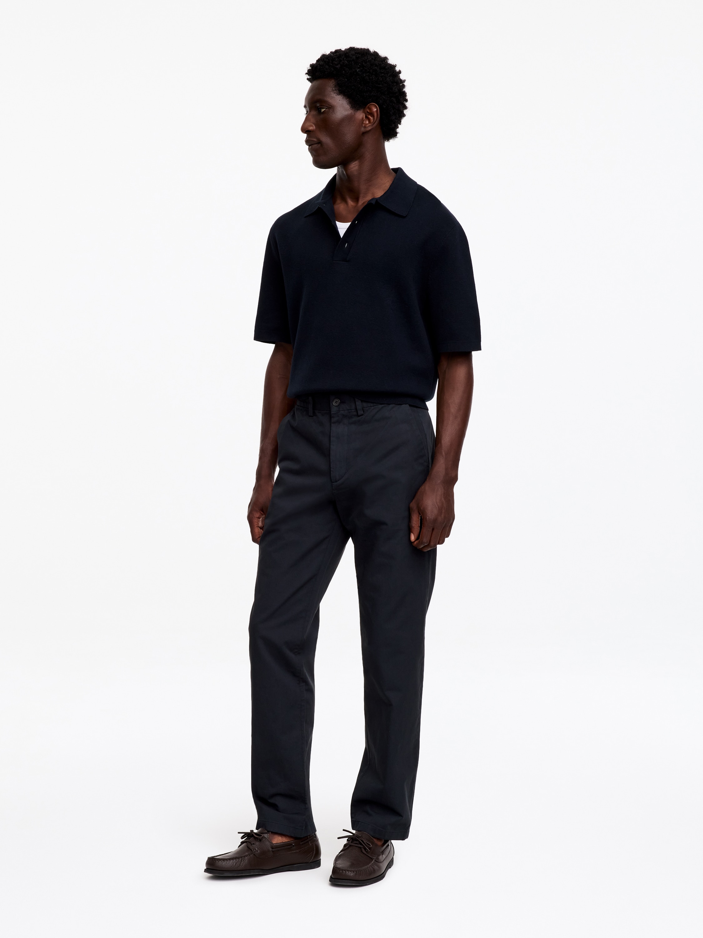 Straight Cotton Chinos – Dark Blue – Men – ARKET GB
