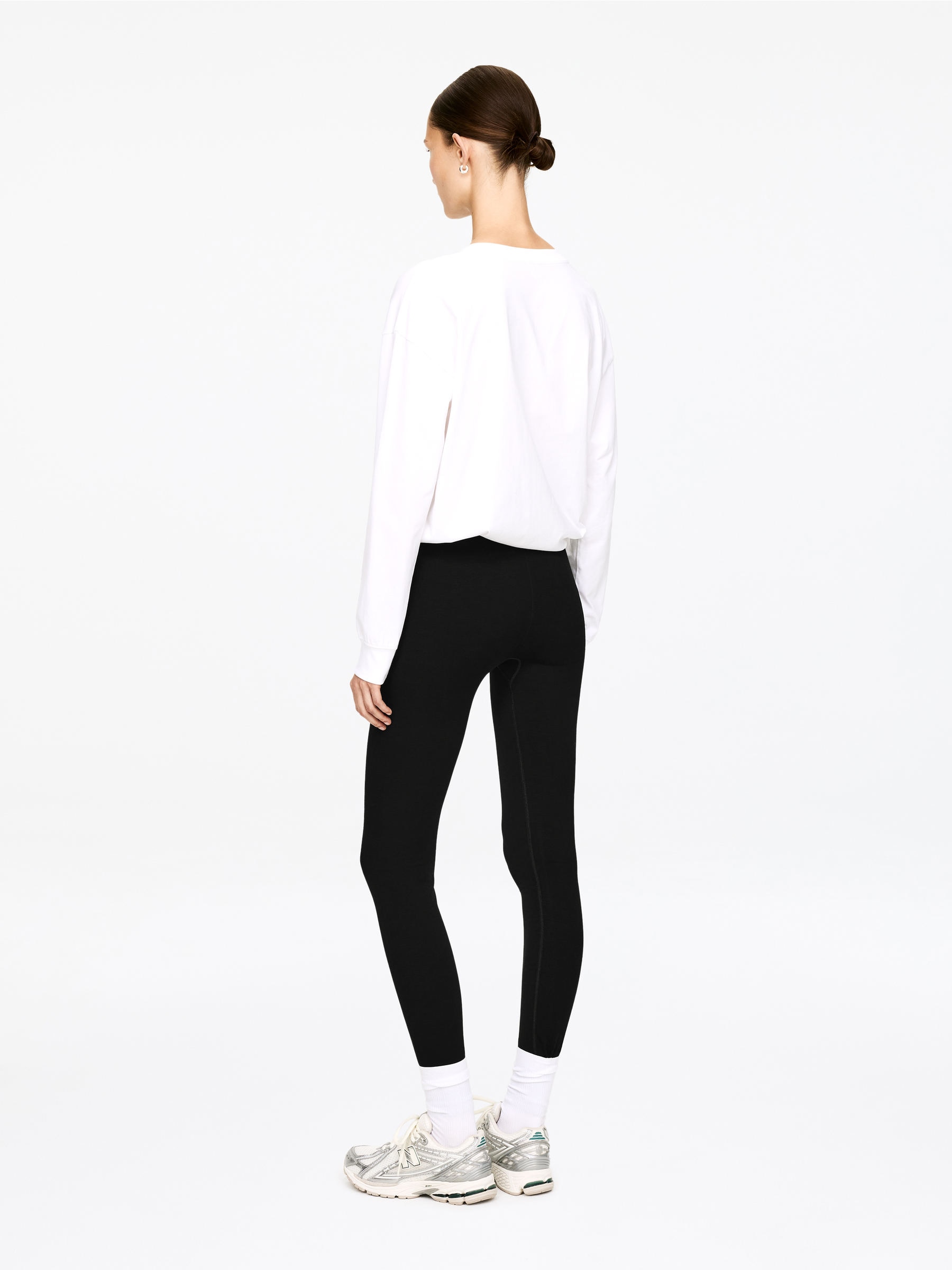 Leotardos en mezcla de lana sin costuras - Negro - Corte ajustado - Women - StillMedia/Lookbook - 10