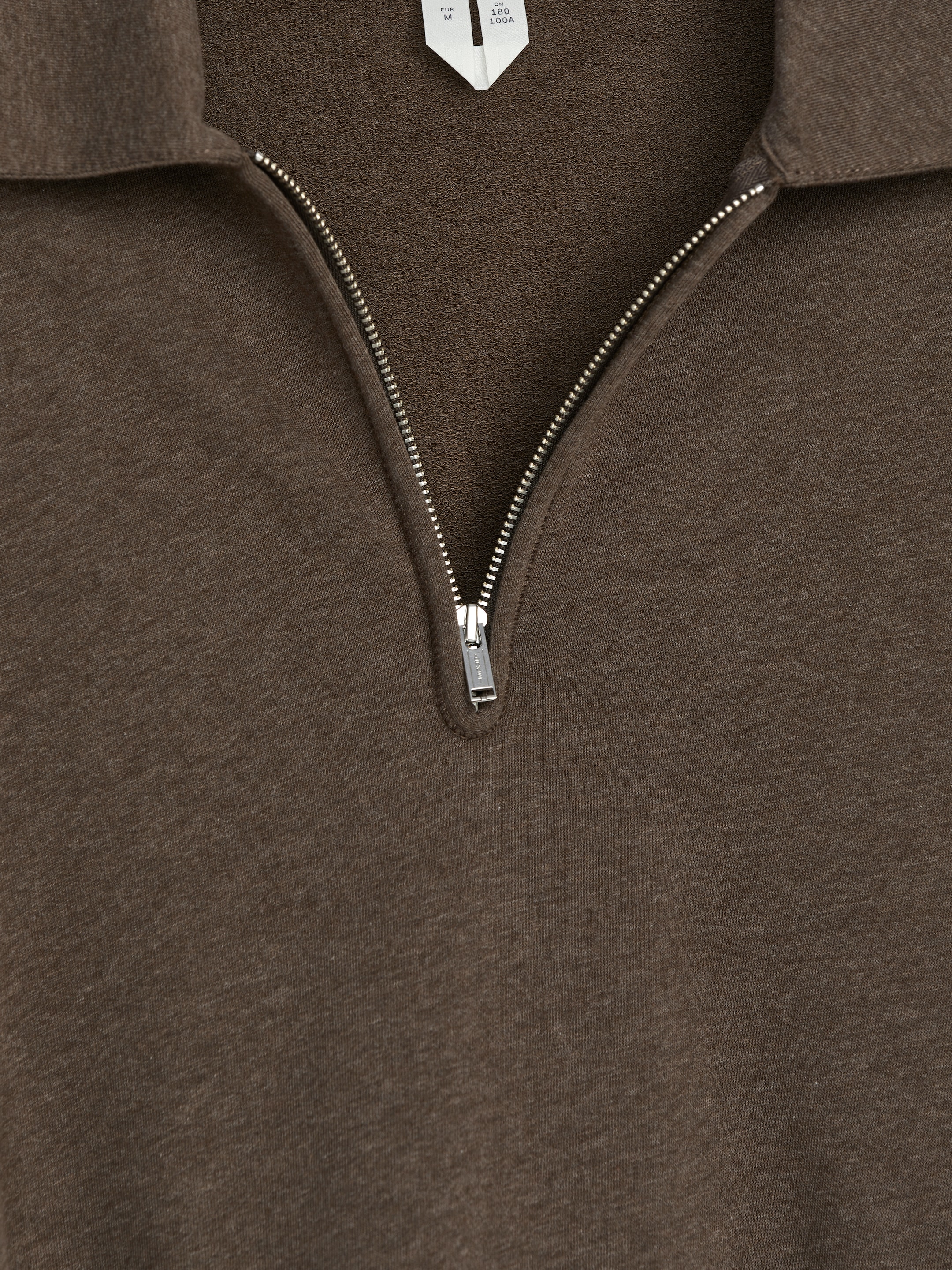Pikétröja med dragkedja - Mörk mullvadsgrå - Regular fit - Men - StillMedia/DescriptiveDetail - 2