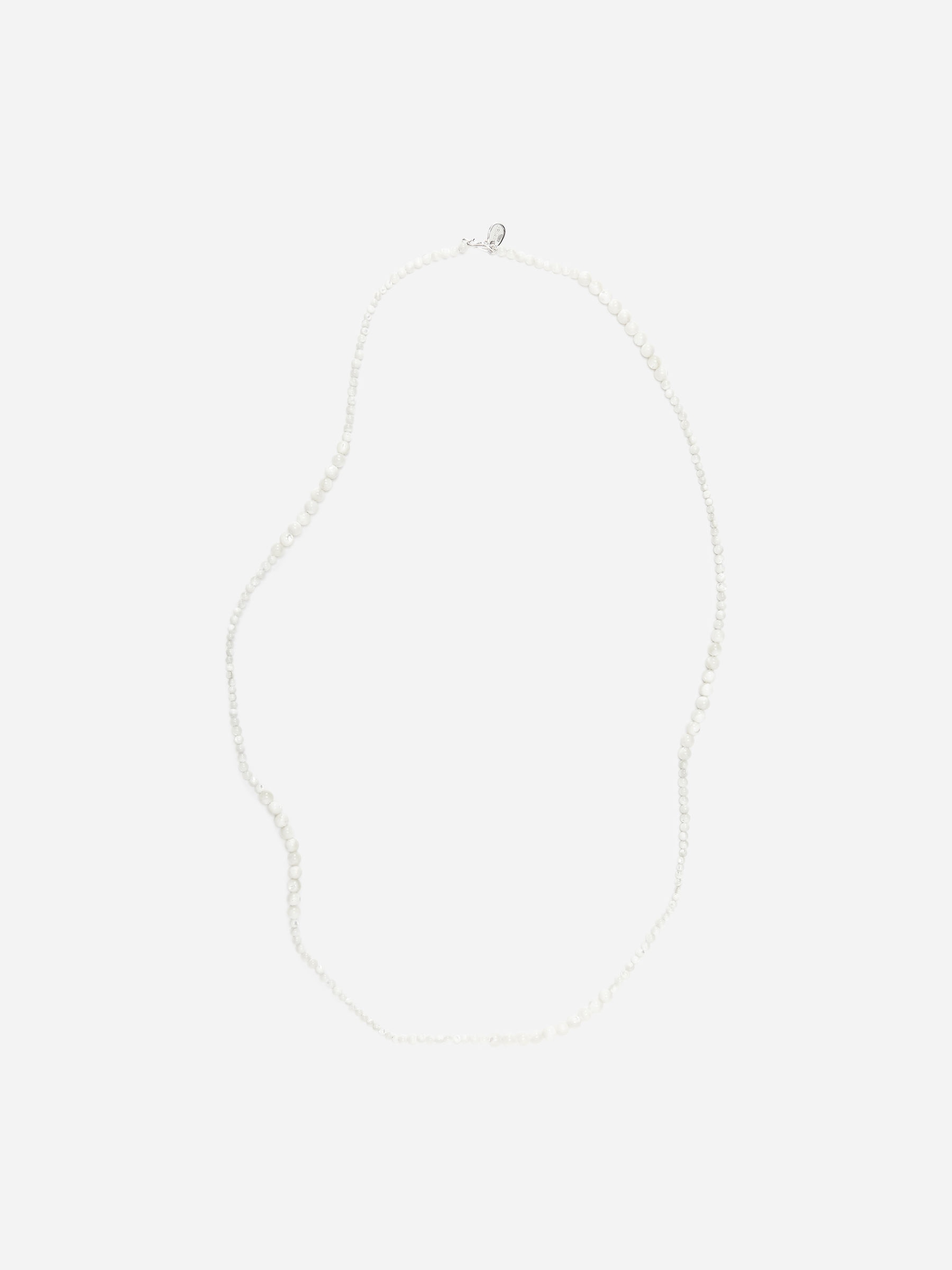 Collar con cuentas de nácar-Blanco-18435