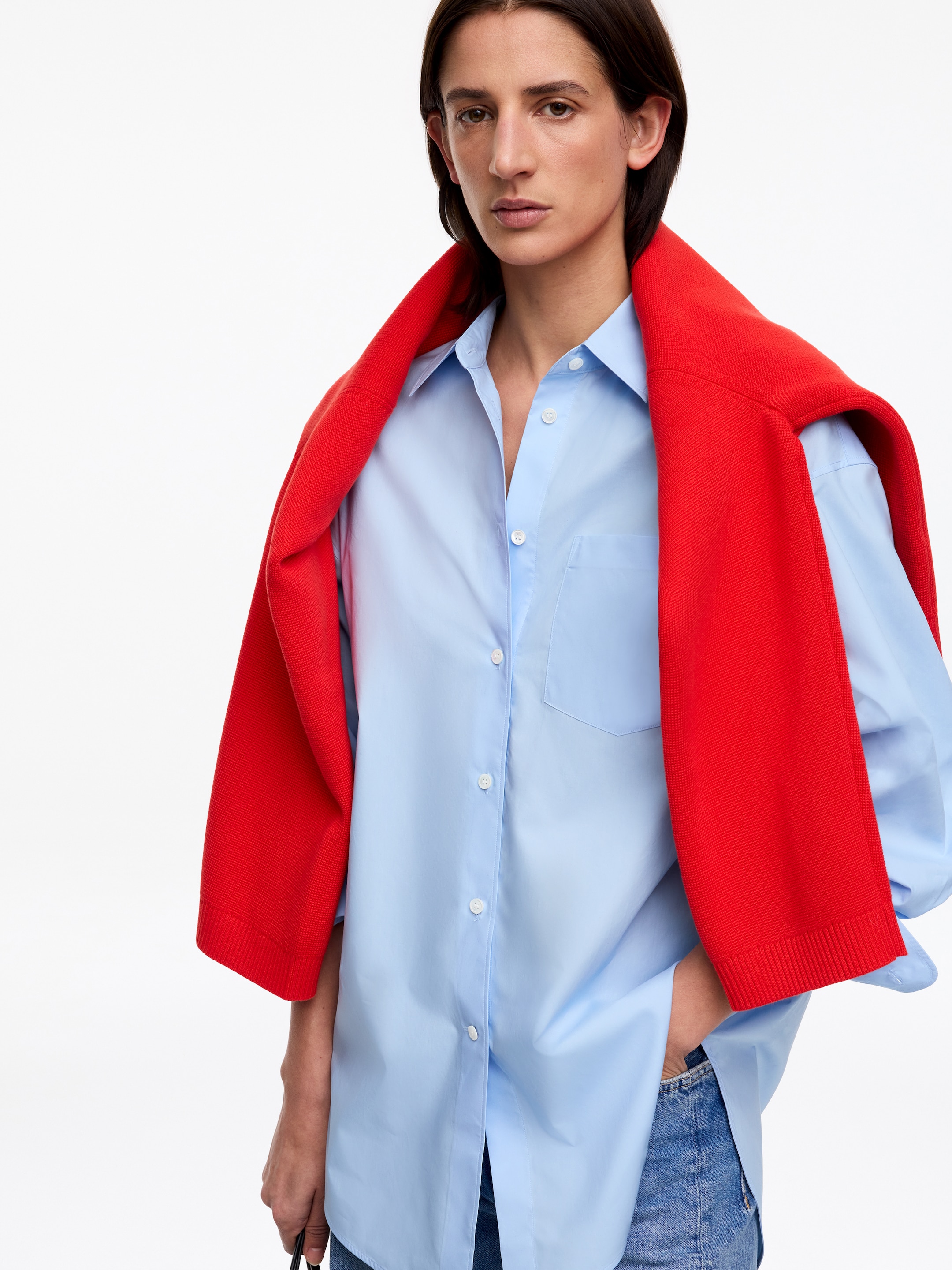 Oversized Shirt - Light Blue - Oversized - Women - StillMedia/Lookbook - 3