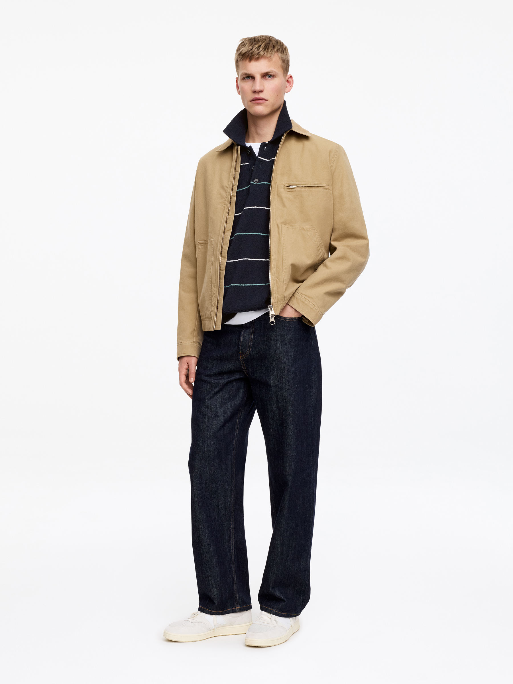 Polo de punto - Azul oscuro/rayas - Corte estándar - Men - StillMedia/Lookbook - 3