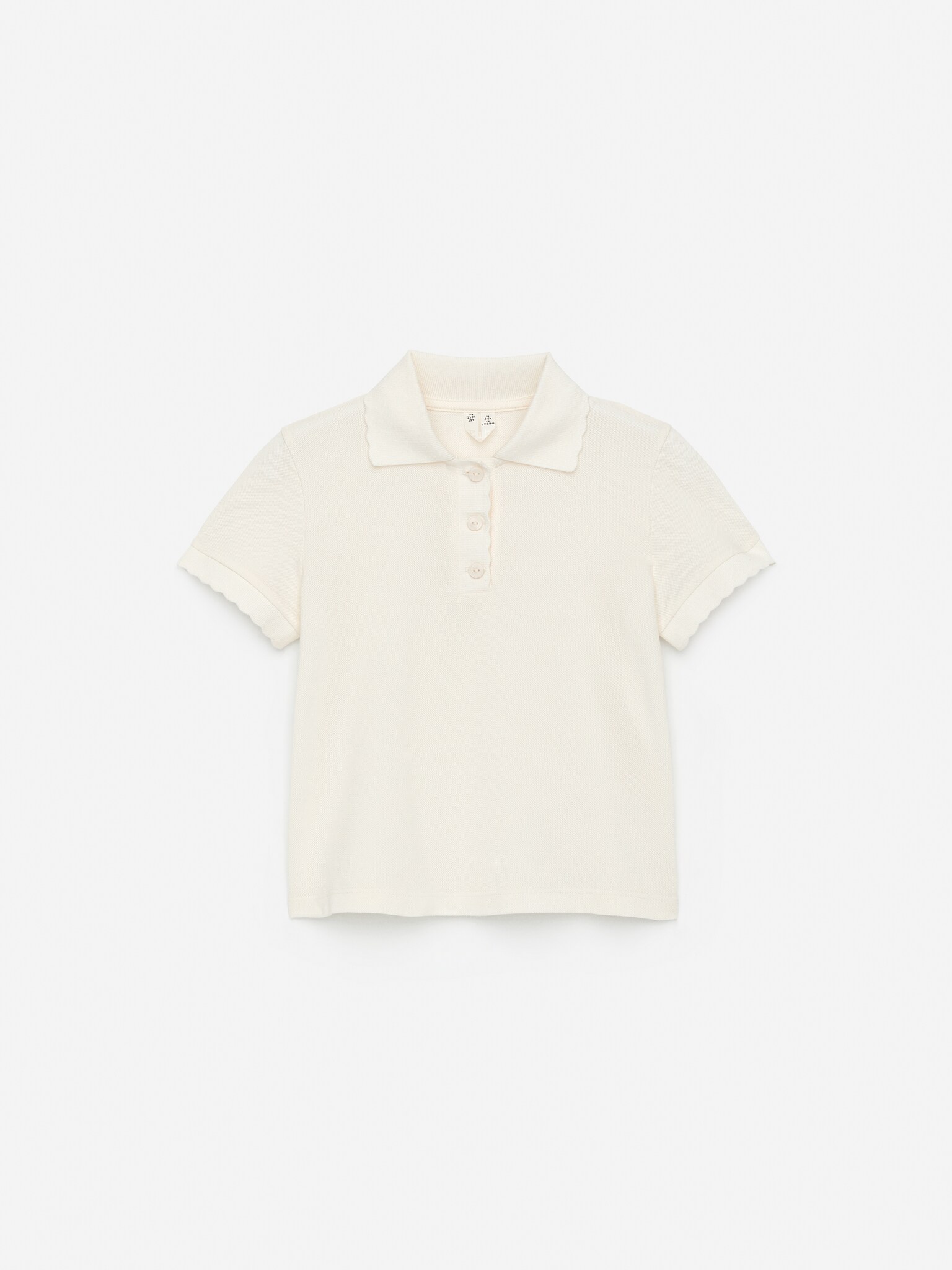 Poloshirt med tungekanter - Råhvid