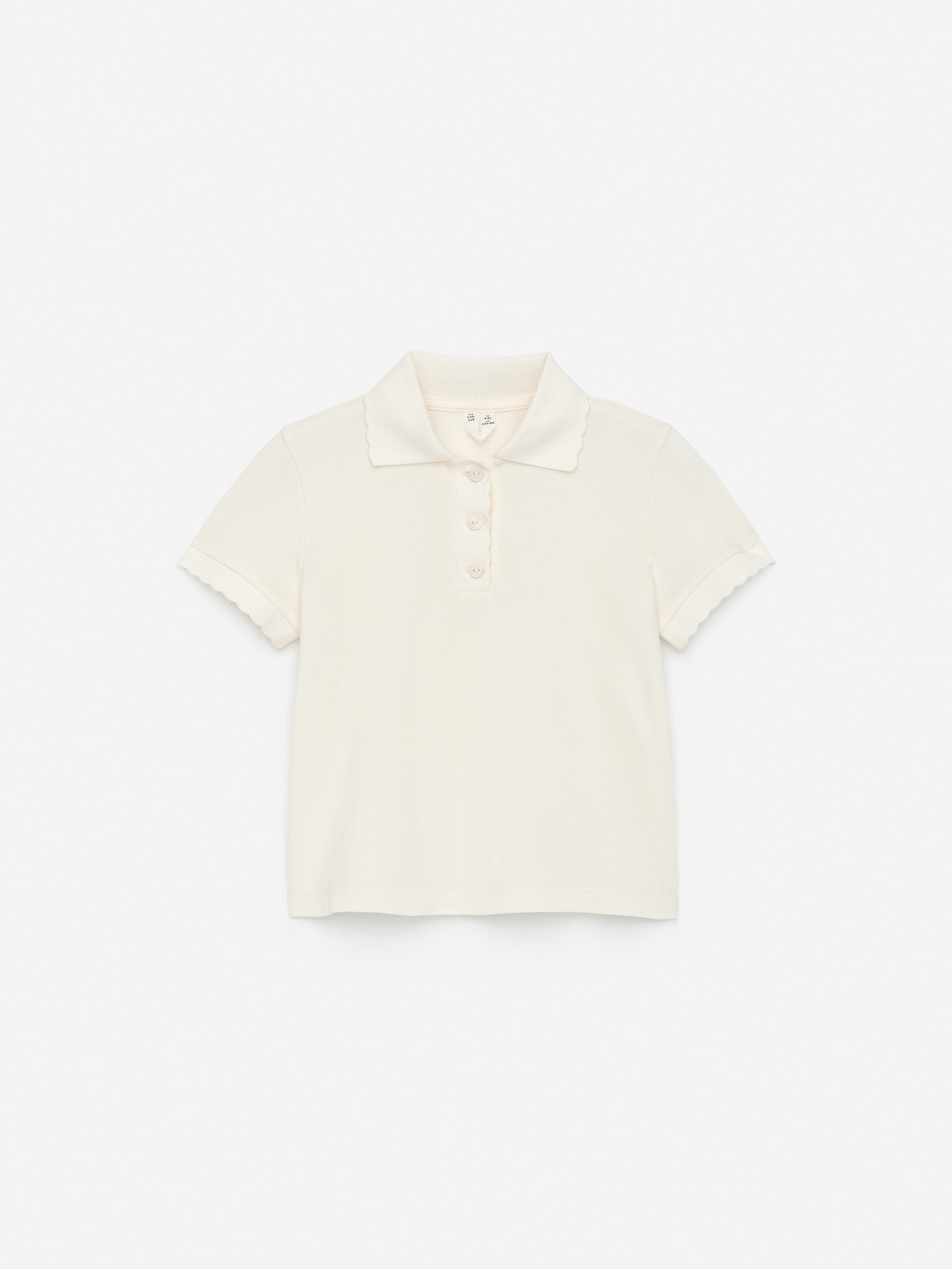 View larger image: Scallop Edge Polo Shirt - Off White - Kids | H&M GB 1