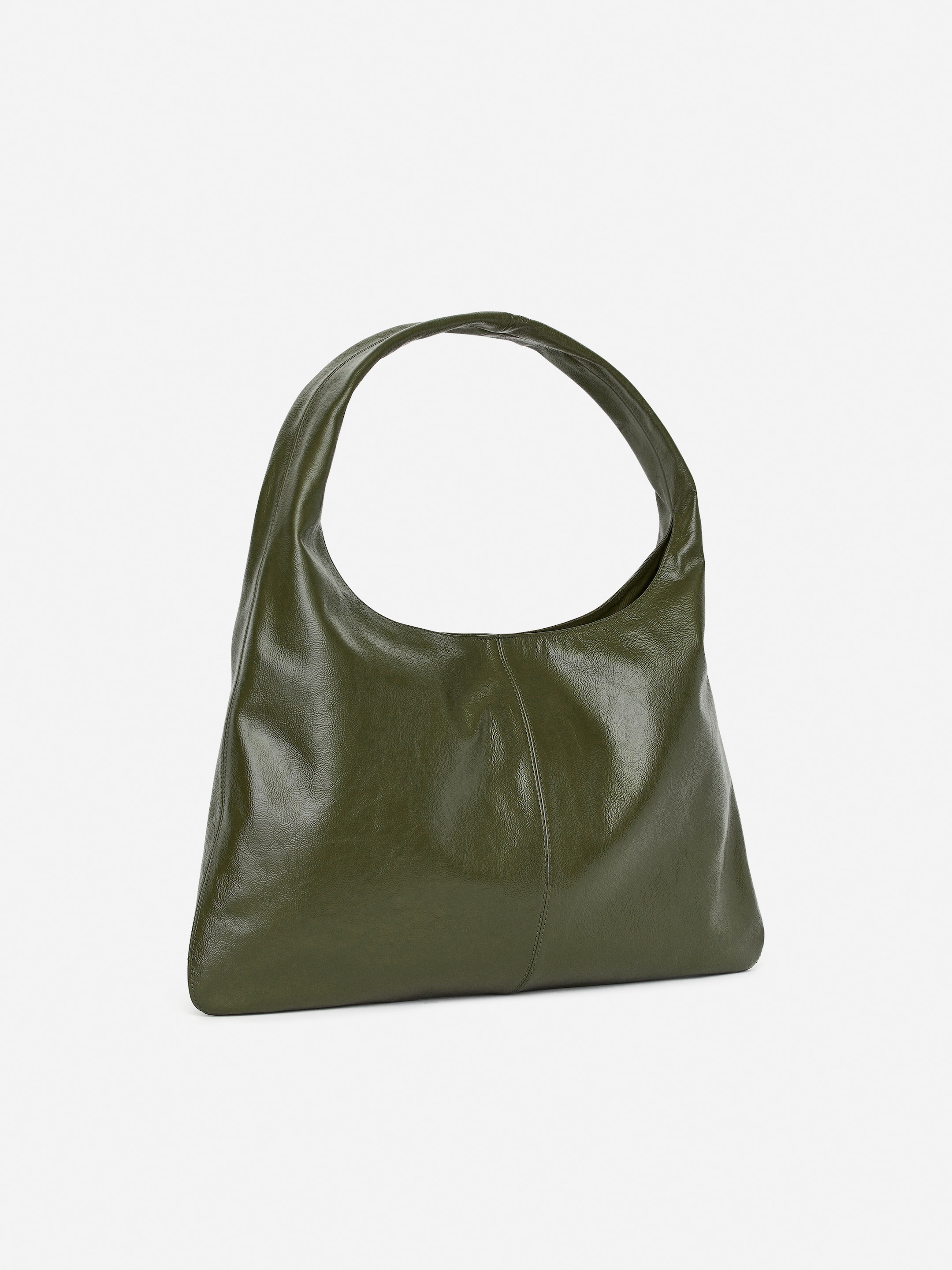 Tasche aus glänzendem Leder - Khaki - Damen - StillMedia/DescriptiveStillLife - 1