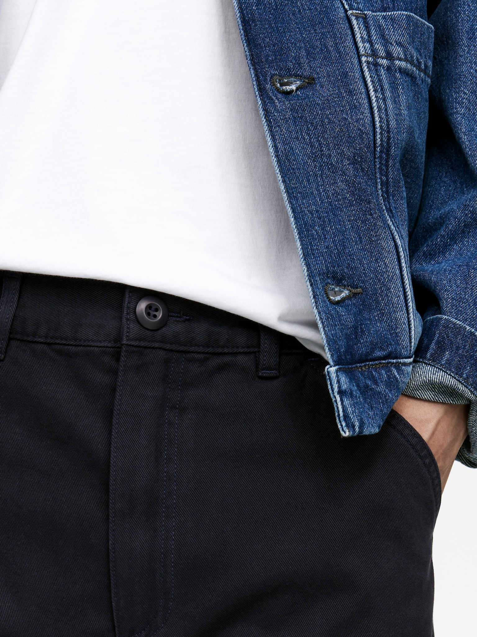 Twill Trousers - Dark Blue/Green - 4