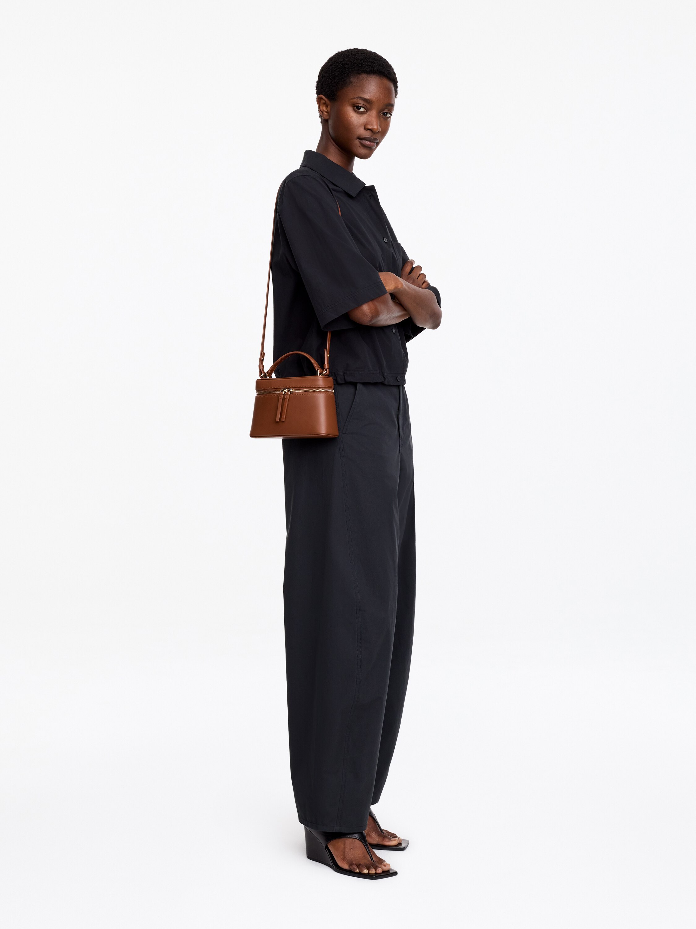 Leather Crossbody Bag – Brown – Women – ARKET NO