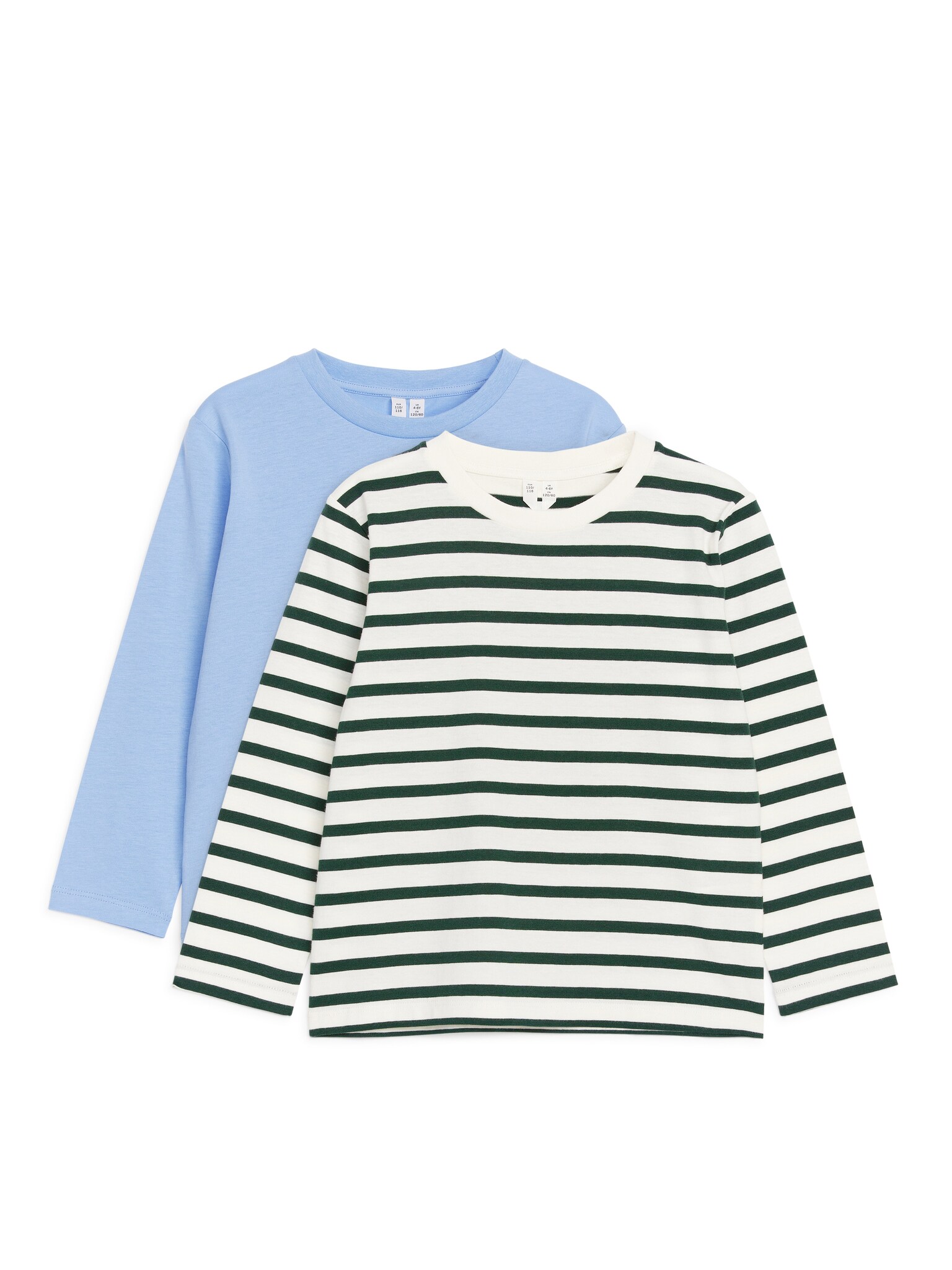 Tričko s dlouhým rukávem, sada 2 ks - Dark Green/White/Blue/Lilac/Off White/Pink/Burgundy/Sky Blue/Zelená/Růžová/Lila/Bílá/Modrá/Bílá/Světle modrá/Beige/Off White/Black/Šedá/Černá/Bílá