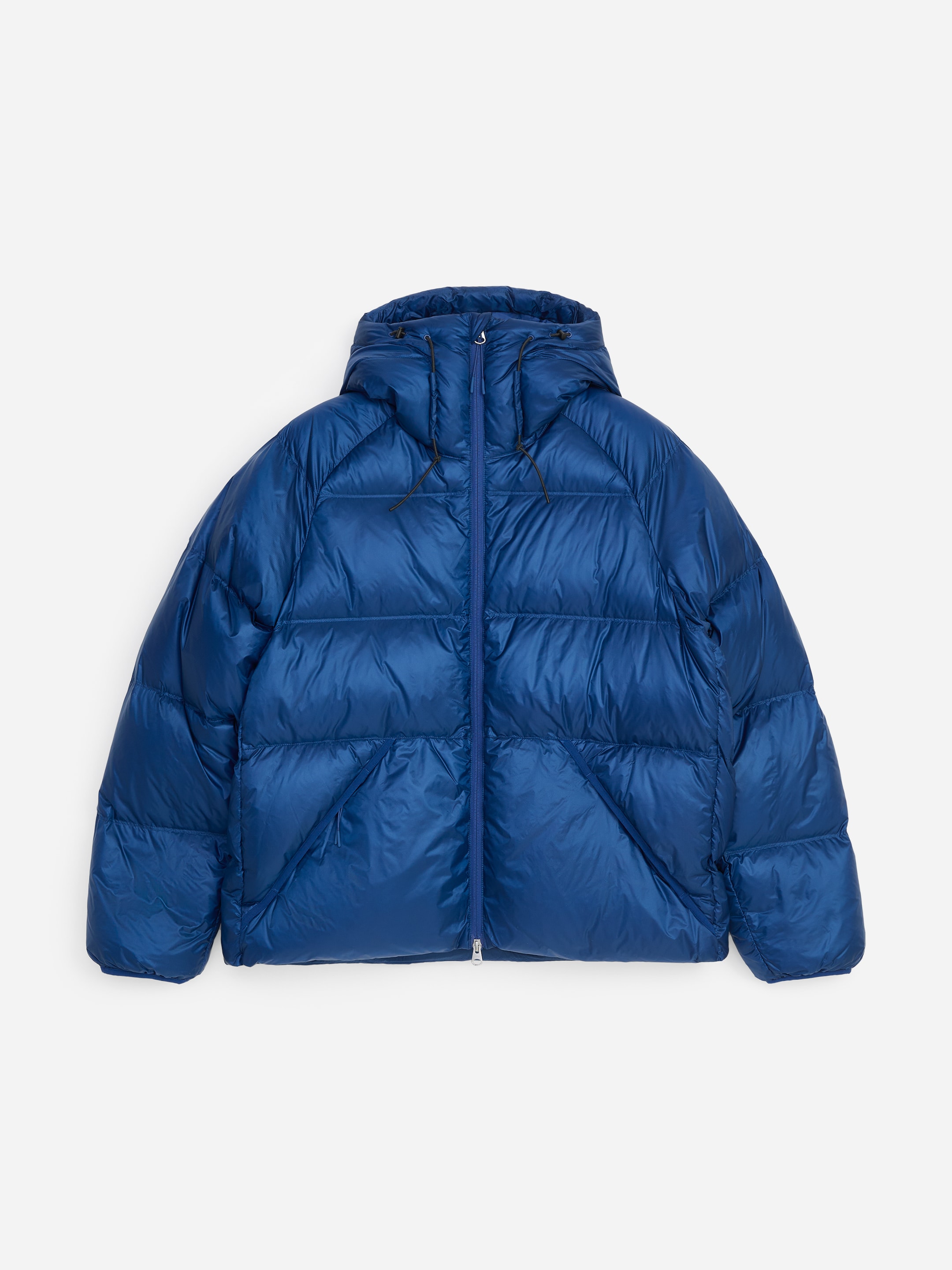 ARKET ACTIVE Hooded Re:Down Puffer - Blue - Regular fit - men - StillMedia/DescriptiveStillLife - 2