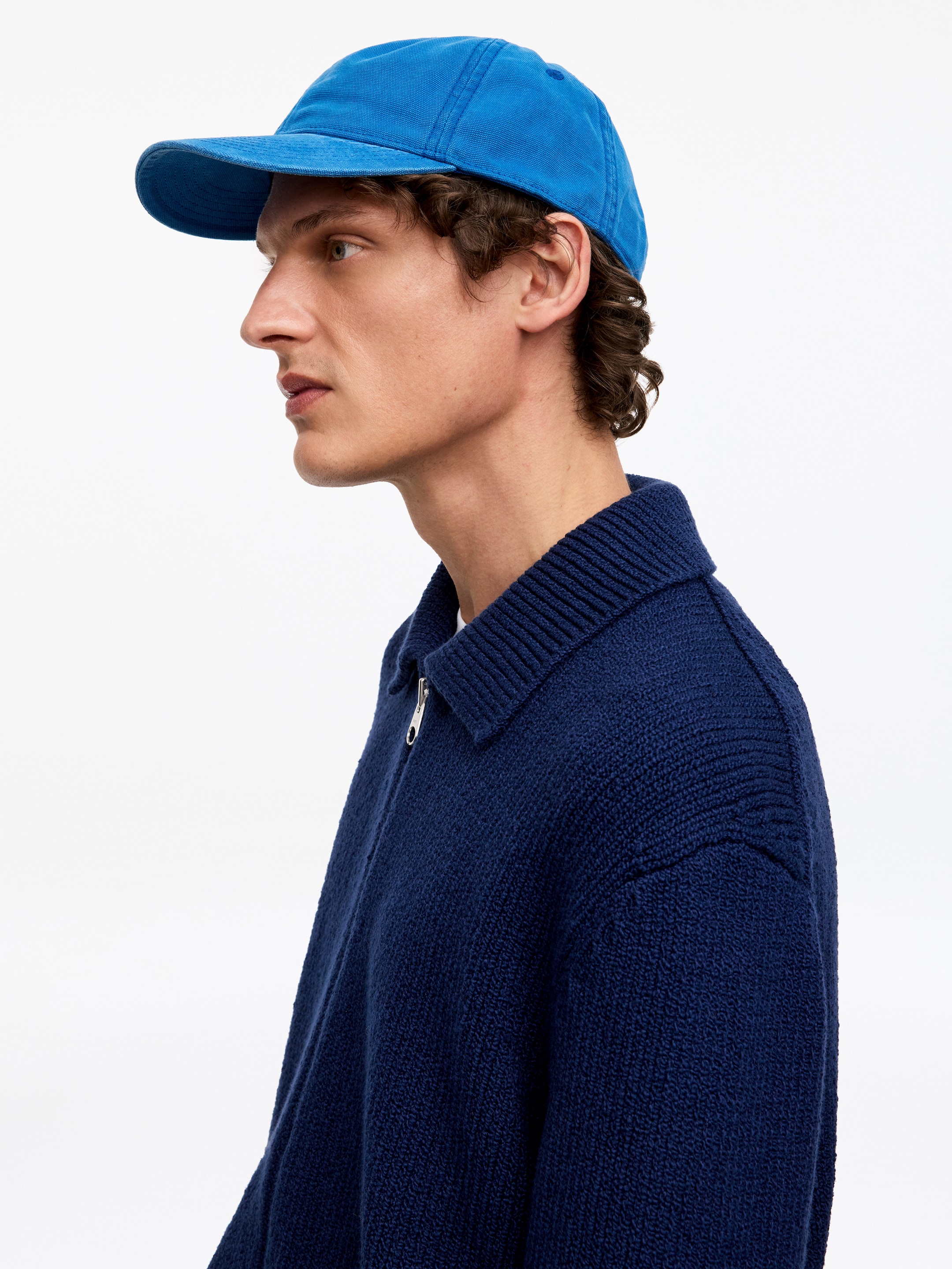 Cappellino in tela di cotone lavato - Blu - Men - StillMedia/Lookbook - 5