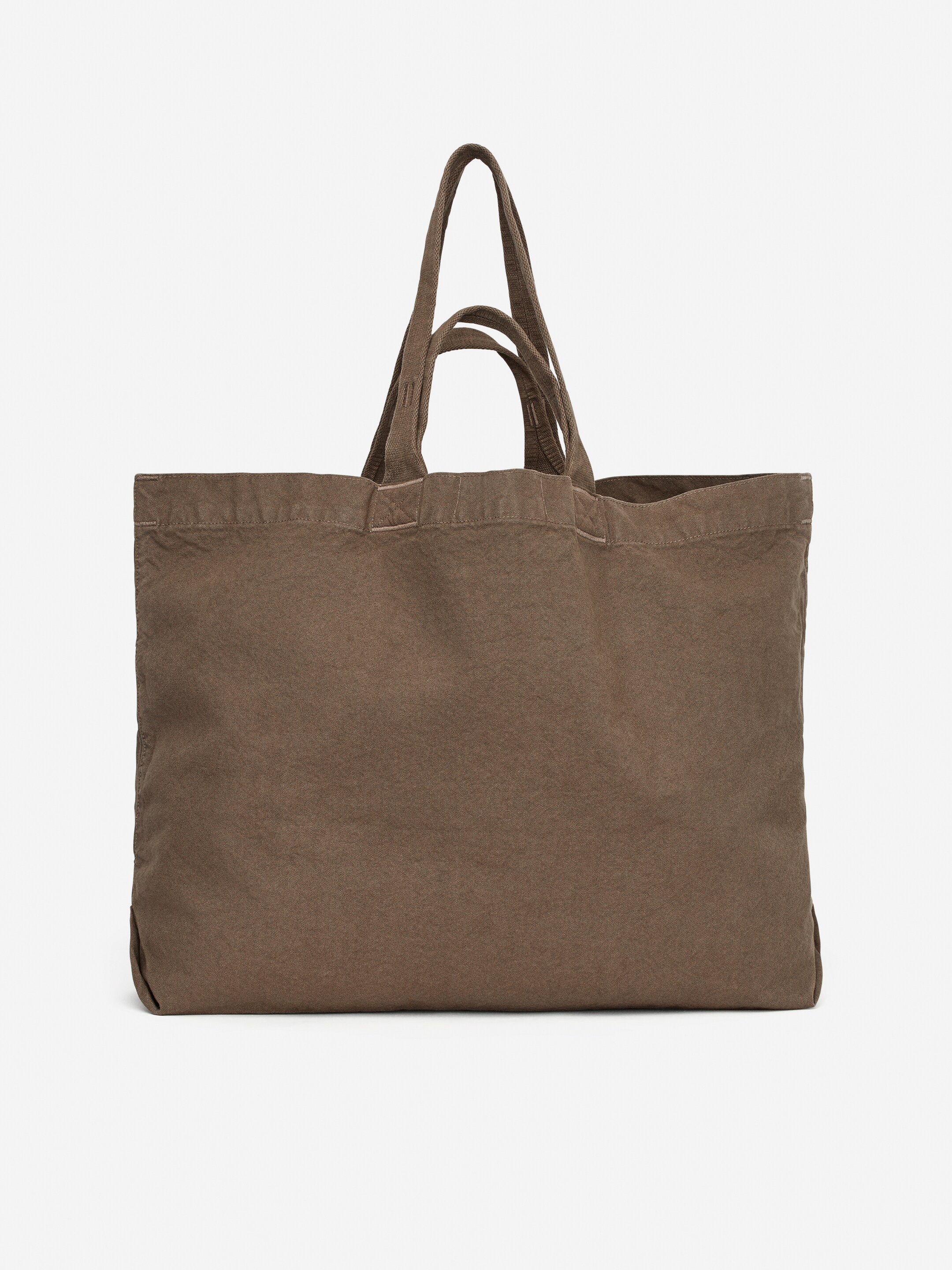 Ver imagem maior: Mala tote de lona grande - Castanho toupeira - HOMEM | H&M PT 3