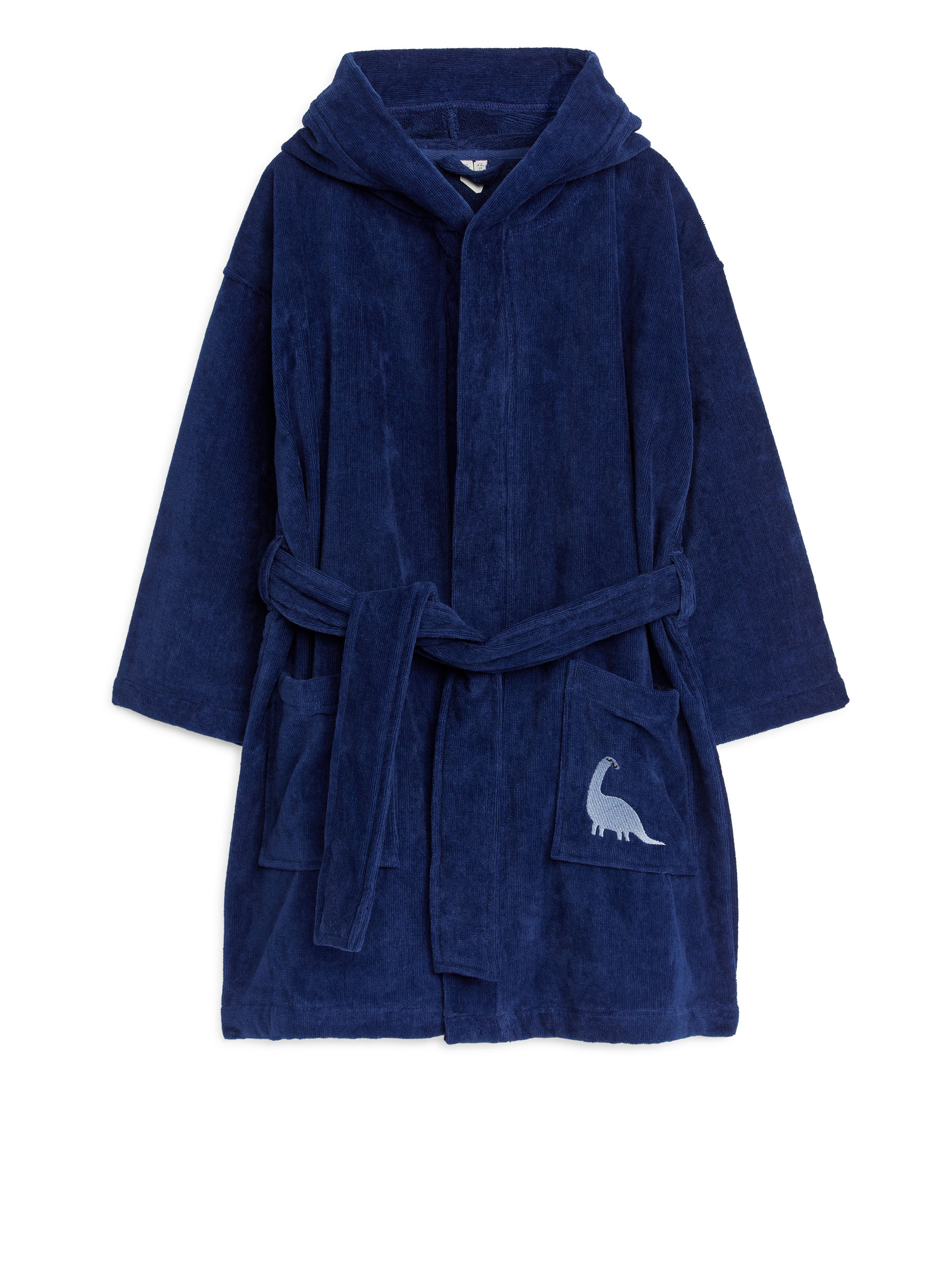 Bademantel aus Baumwollfrottee - Dunkelblau/Dinostickerei - Regular Fit - Children - StillMedia/DescriptiveStillLife - 2