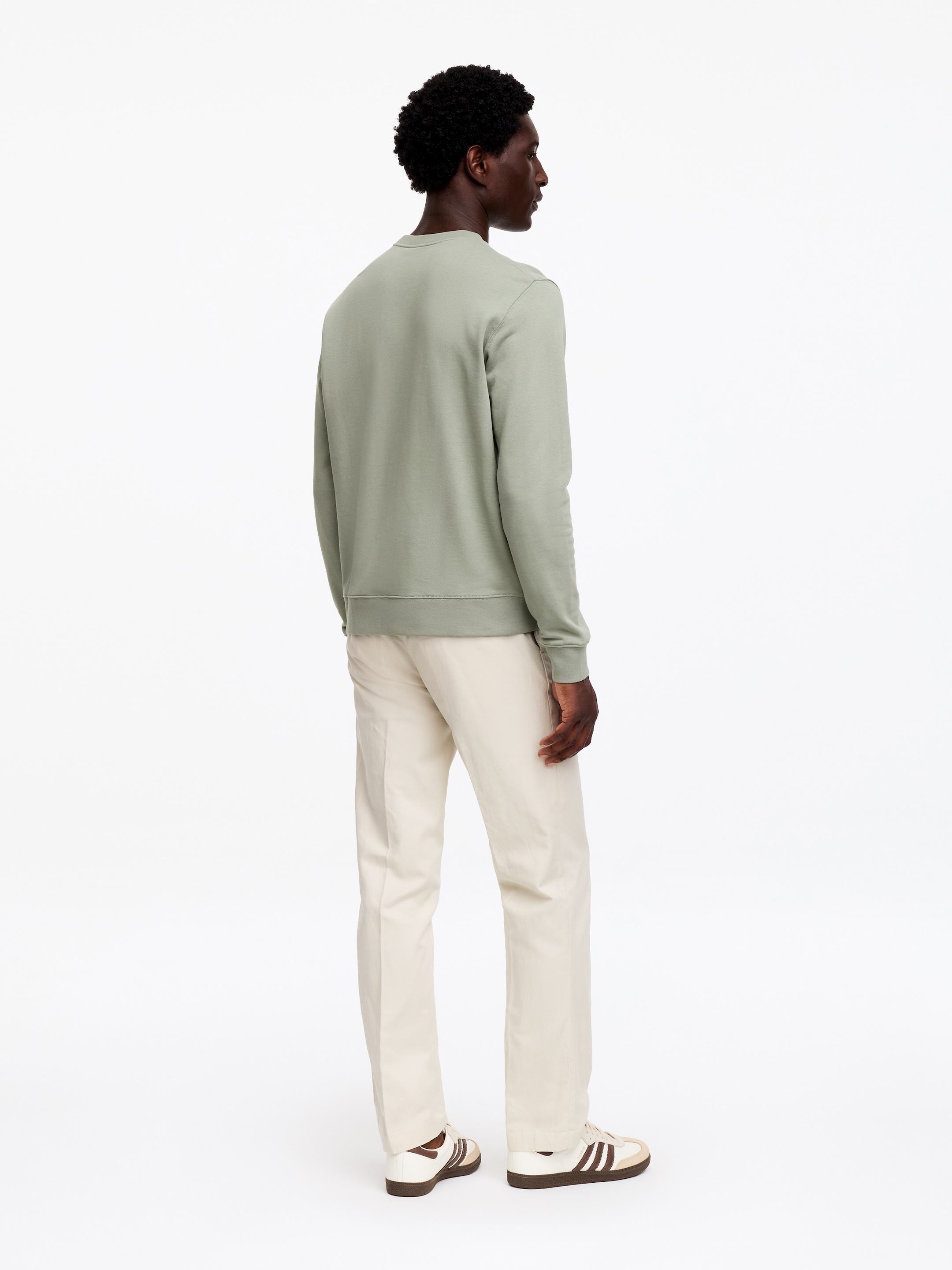 Mid-Weight Sweatshirt - Khaki Green - Regular fit - Men - StillMedia/Lookbook - 3